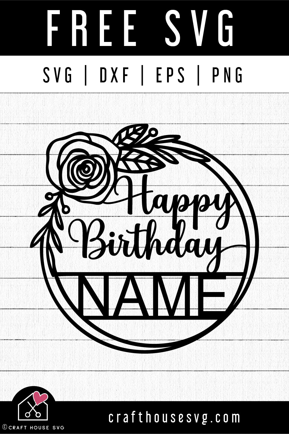 FREE Happy Birthday SVG Cake Topper Cut File FB400