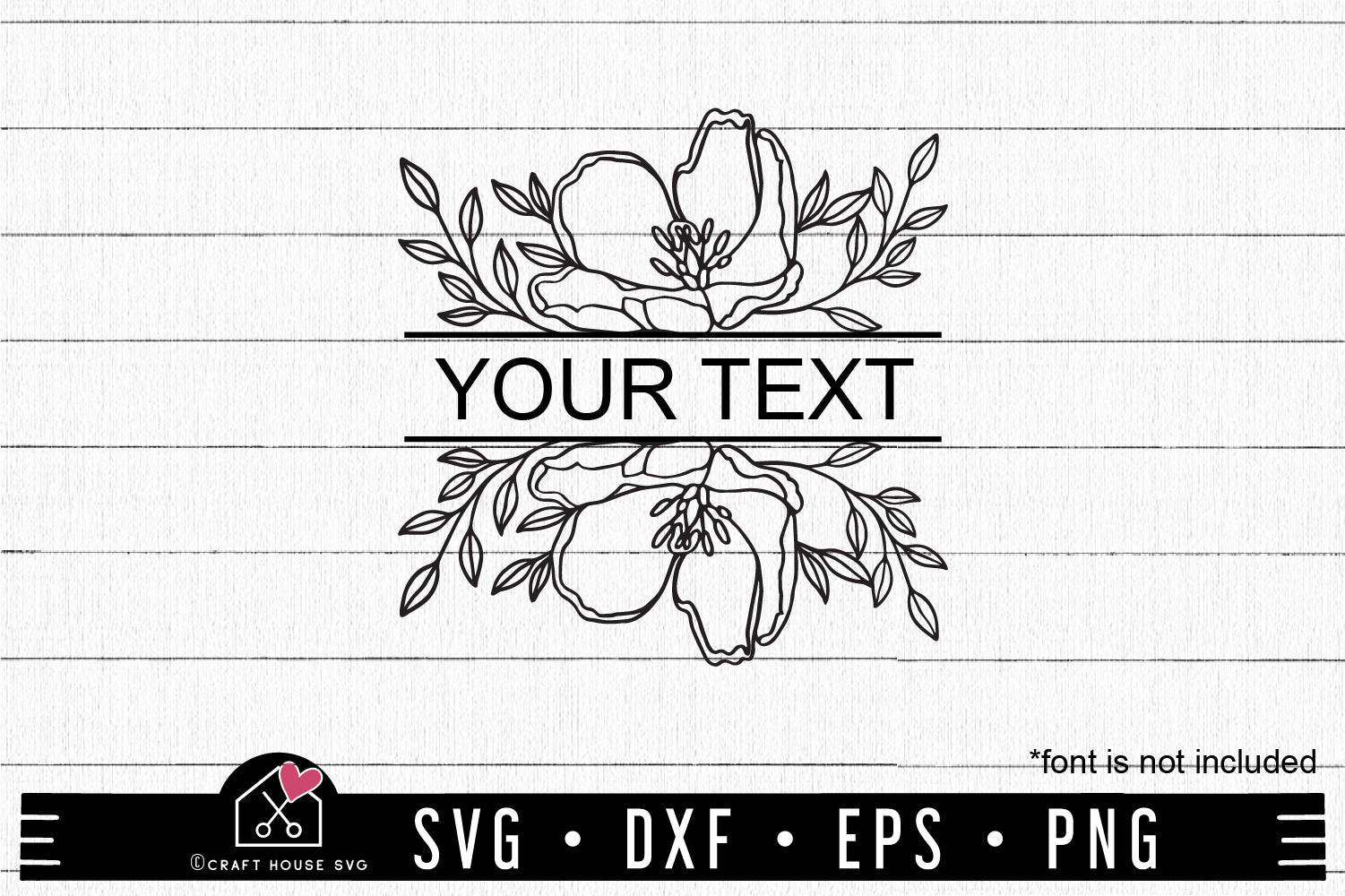 FREE Floral Split Monogram SVG FB417