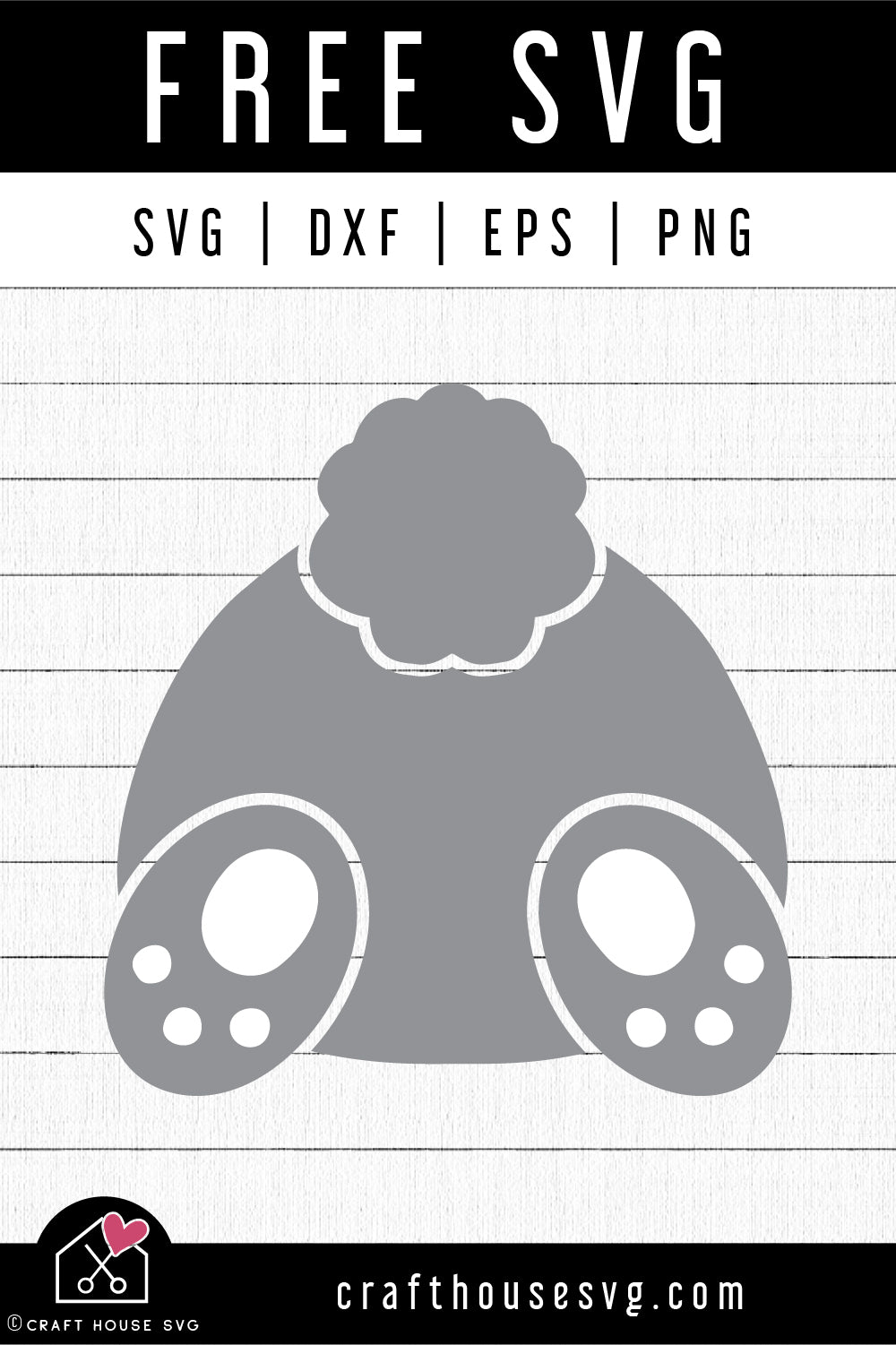 FREE Bunny Bum SVG FB422 - Craft House SVG