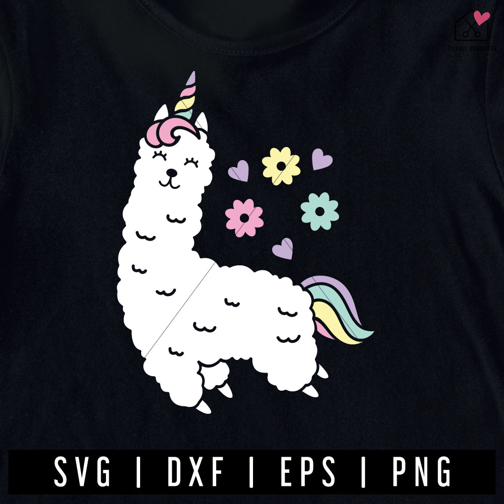 FREE Llama Unicorn SVG Cut File | FB452
