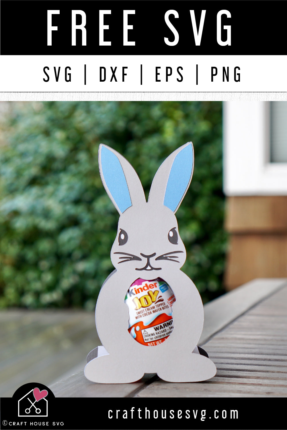 FREE Bunny Egg Holder SVG Easter Rabbit Cut File | FB456 - Craft House SVG