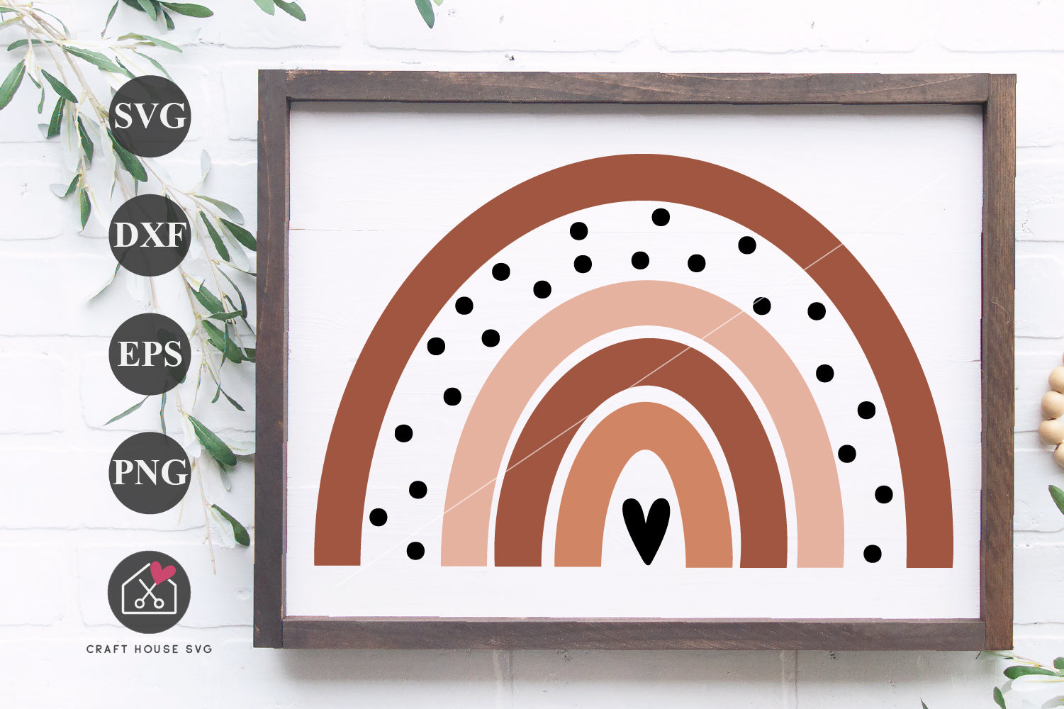 FREE Rainbow SVG Boho Rainbow Cut File | FB485