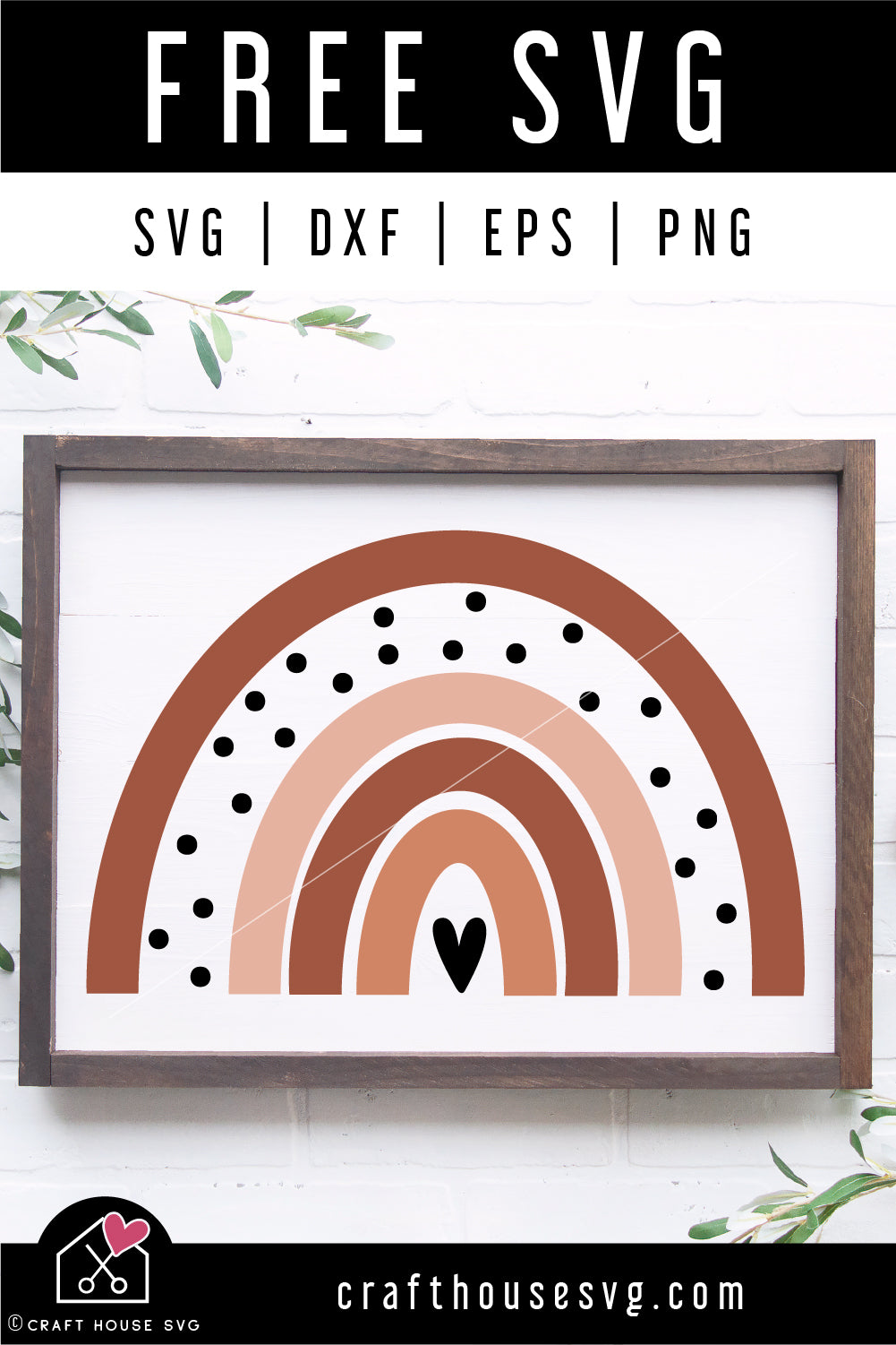 FREE Rainbow SVG Boho Rainbow Cut File | FB485