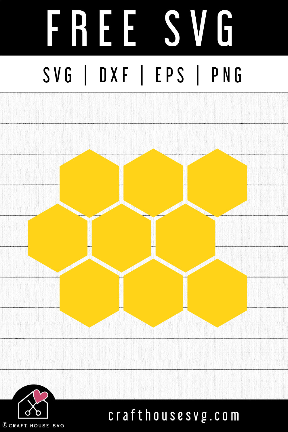 FREE Honeycomb SVG Bee Pattern Cut File | FB486
