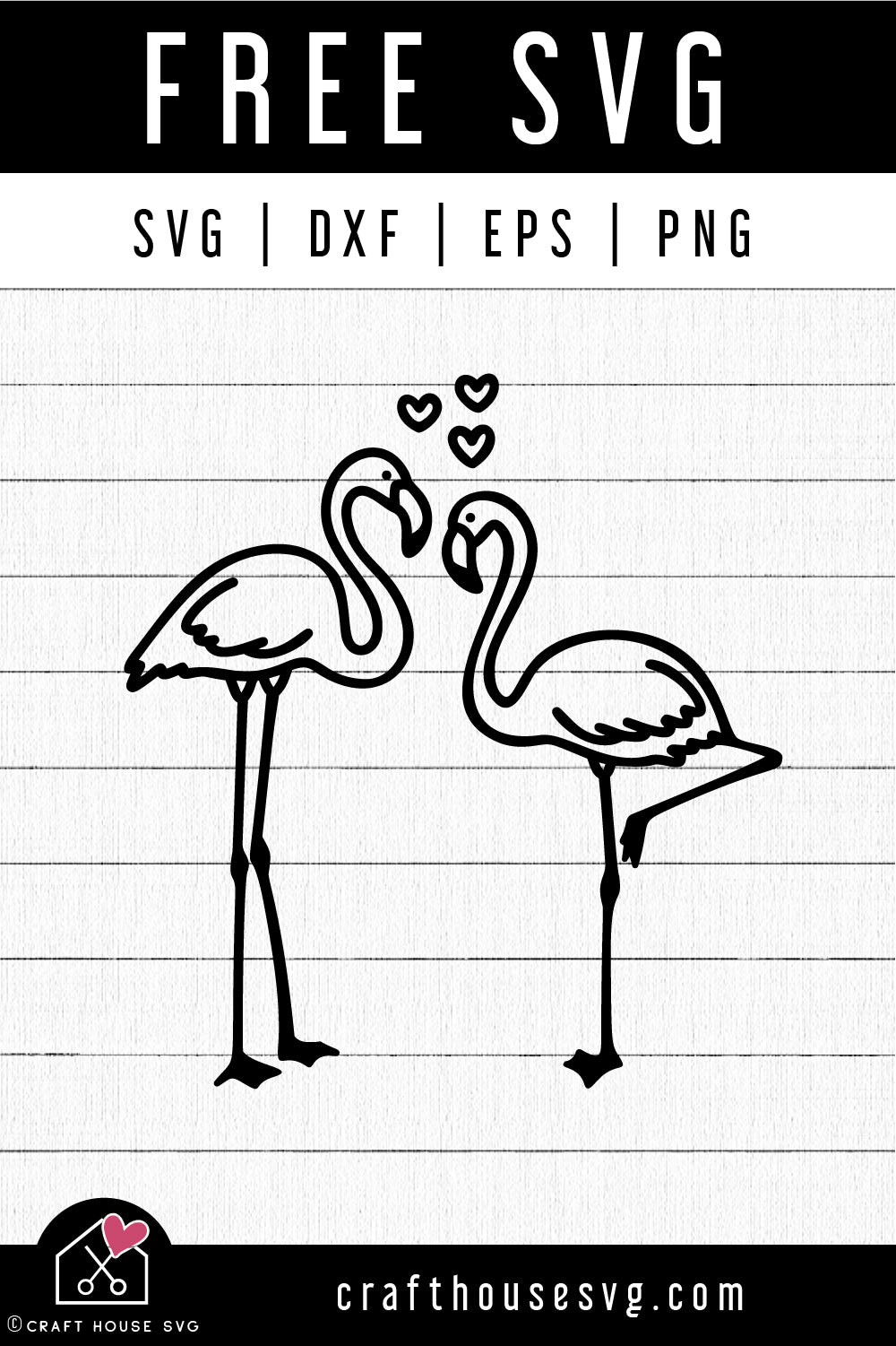 FREE Flamingoes SVG Cut file - Craft House SVG