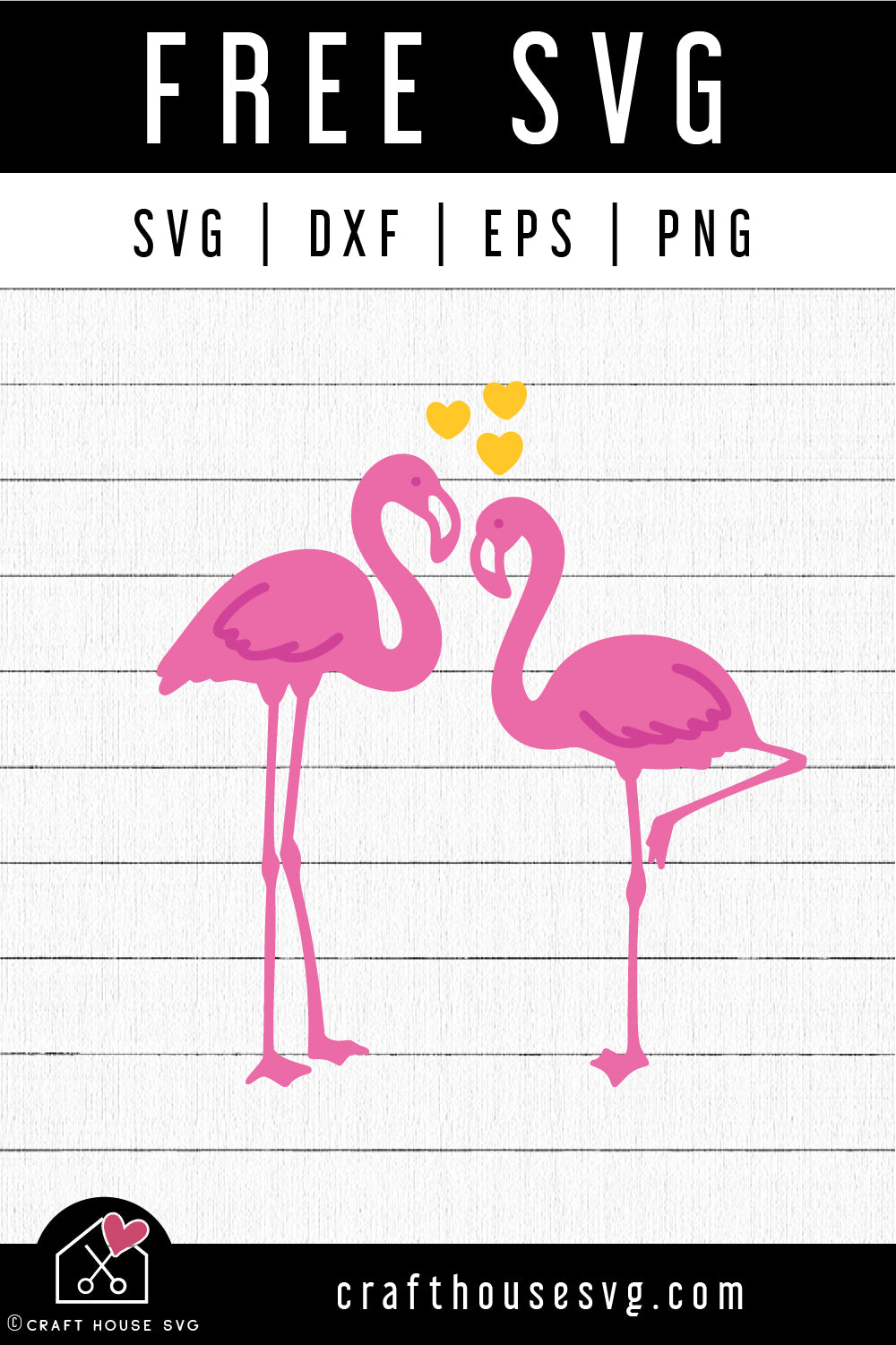 FREE Flamingoes SVG Cut file - Craft House SVG