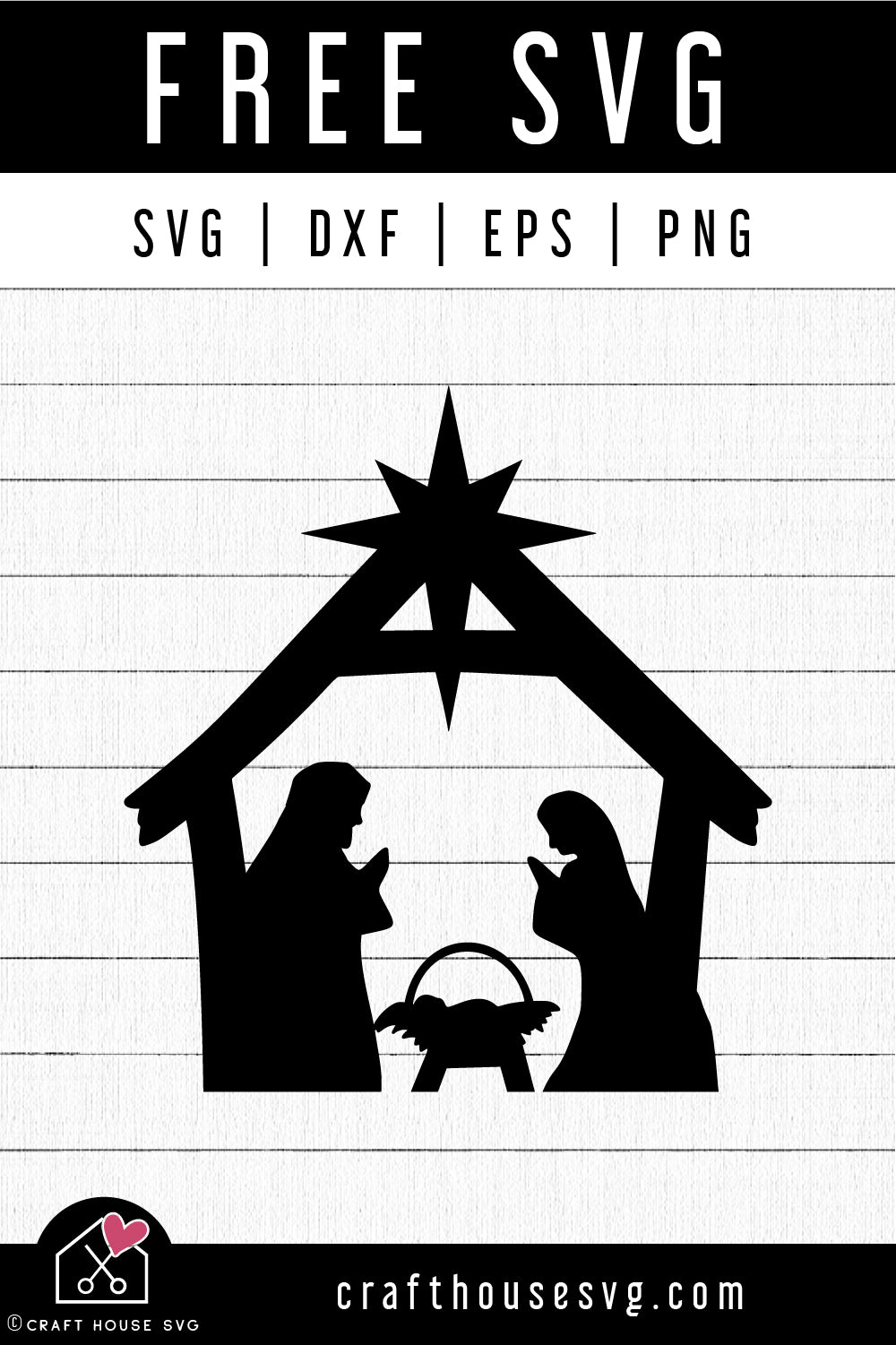 FREE Nativity SVG Christmas Nativity Scene Cut Files