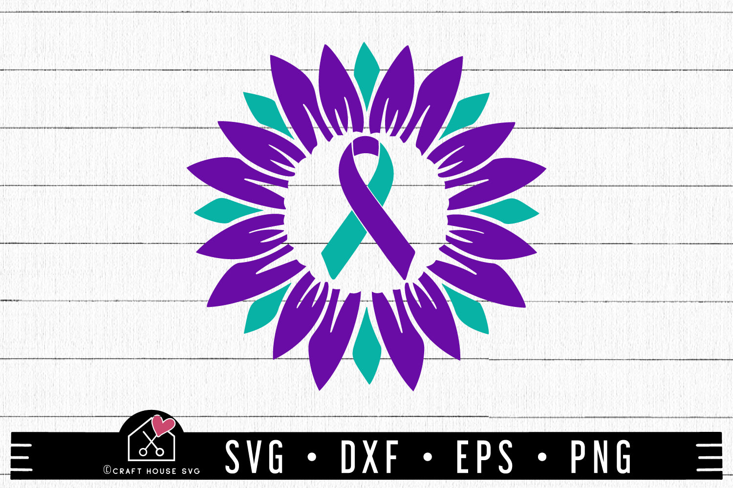 FREE Suicide Prevention Awareness Sunflower SVG Ribbon Cut Files