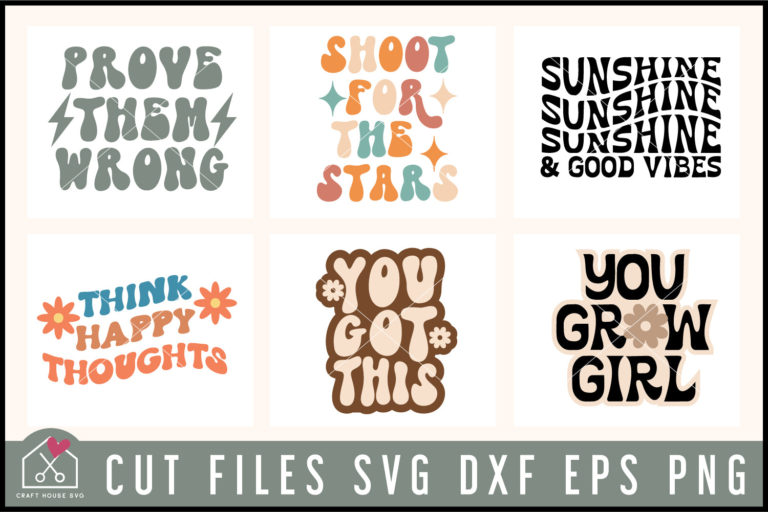 Inspirational Retro SVG Bundle