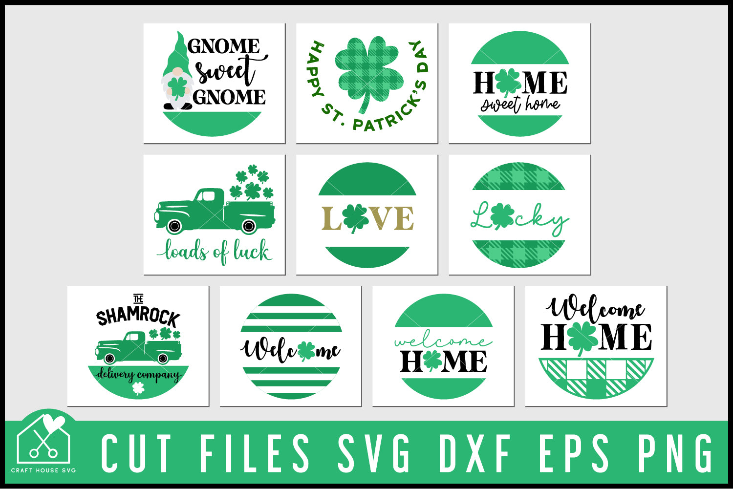 St. Patrick's Day Round Signs SVG Bundle