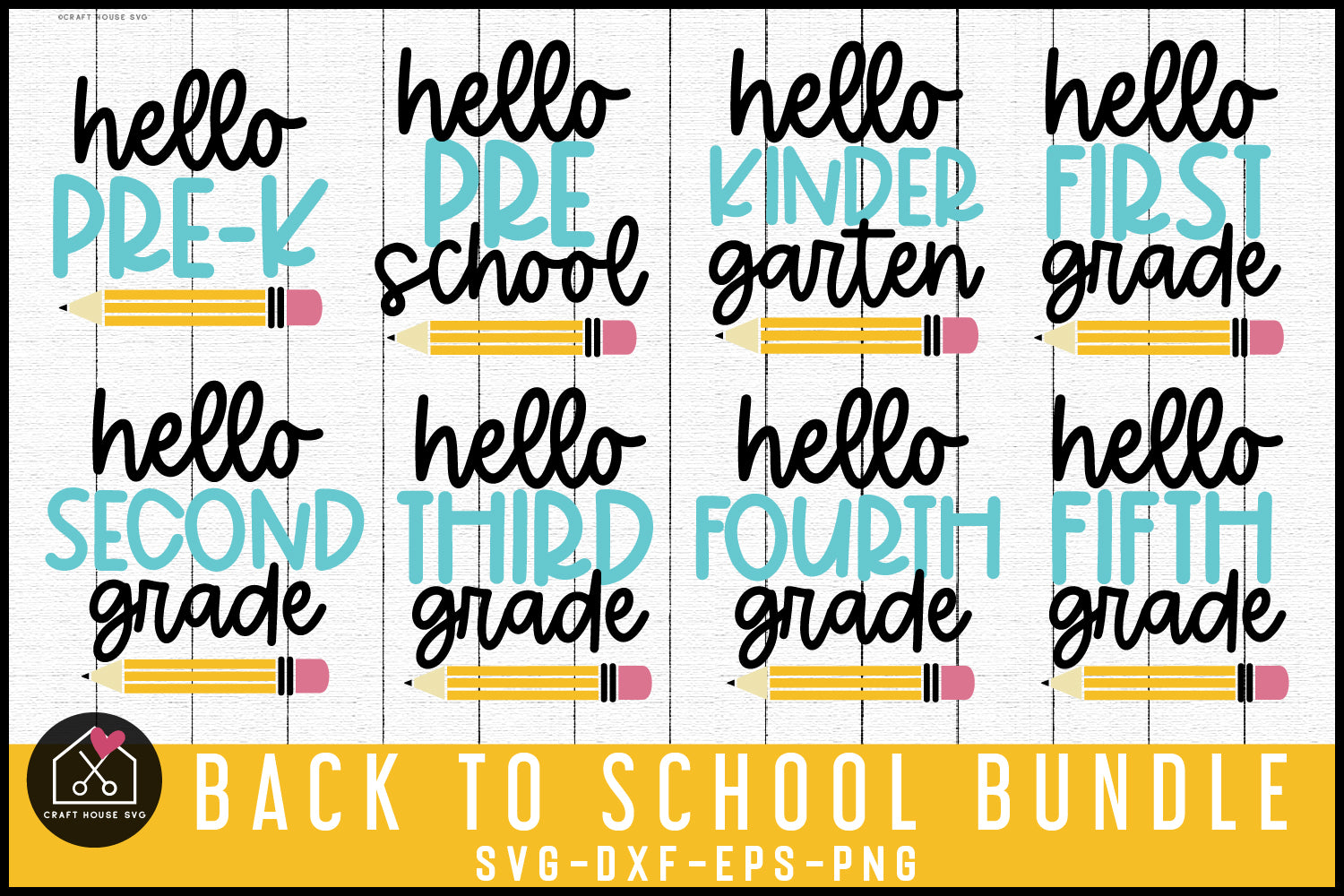Back to School Shirt Designs SVG Bundle