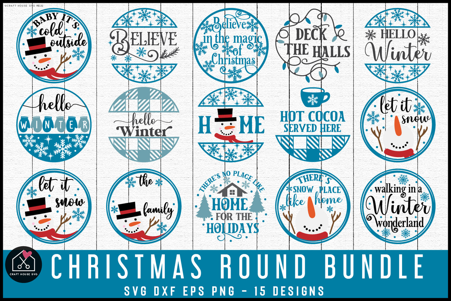 Christmas Round SVG Bundle