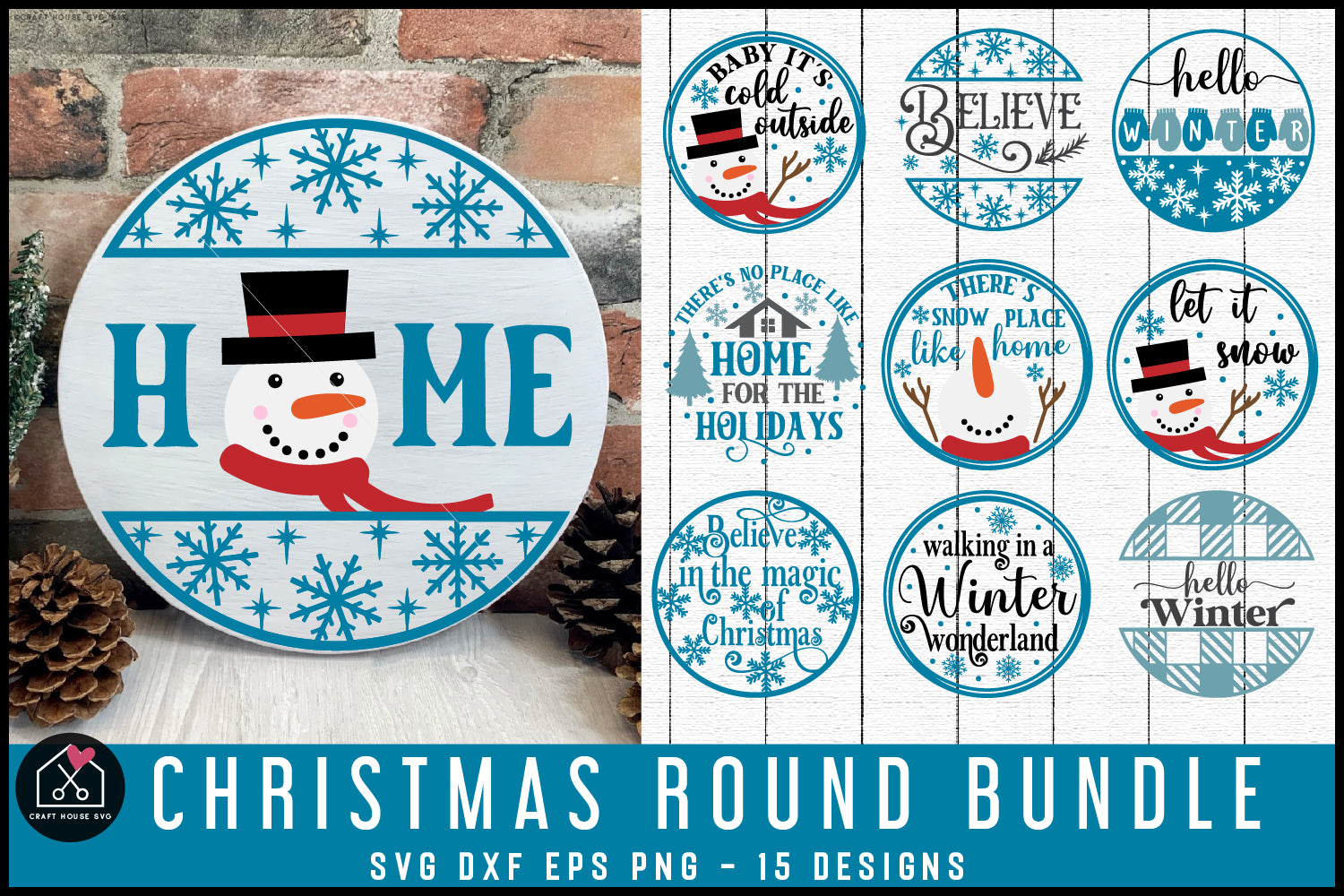 Christmas Round SVG Bundle