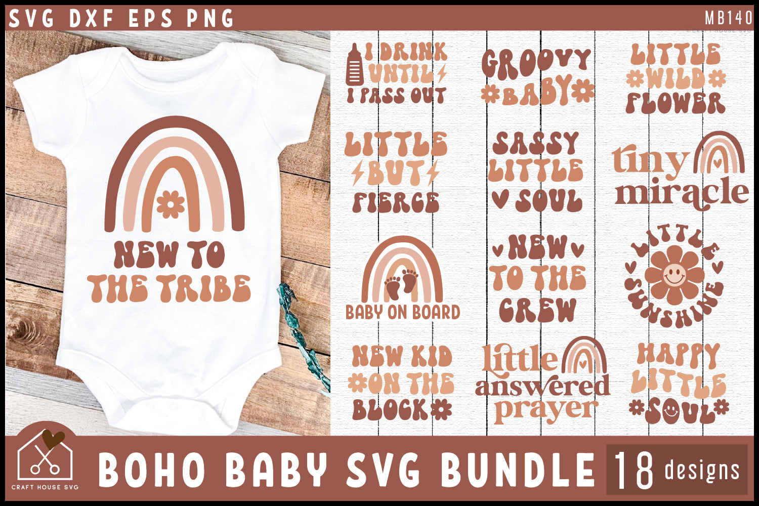 Boho Baby SVG Bundle