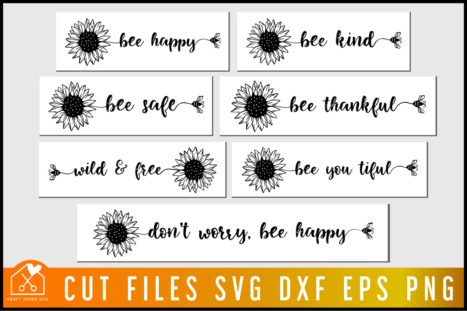 Bee Quotes Sunflower SVG Bundle
