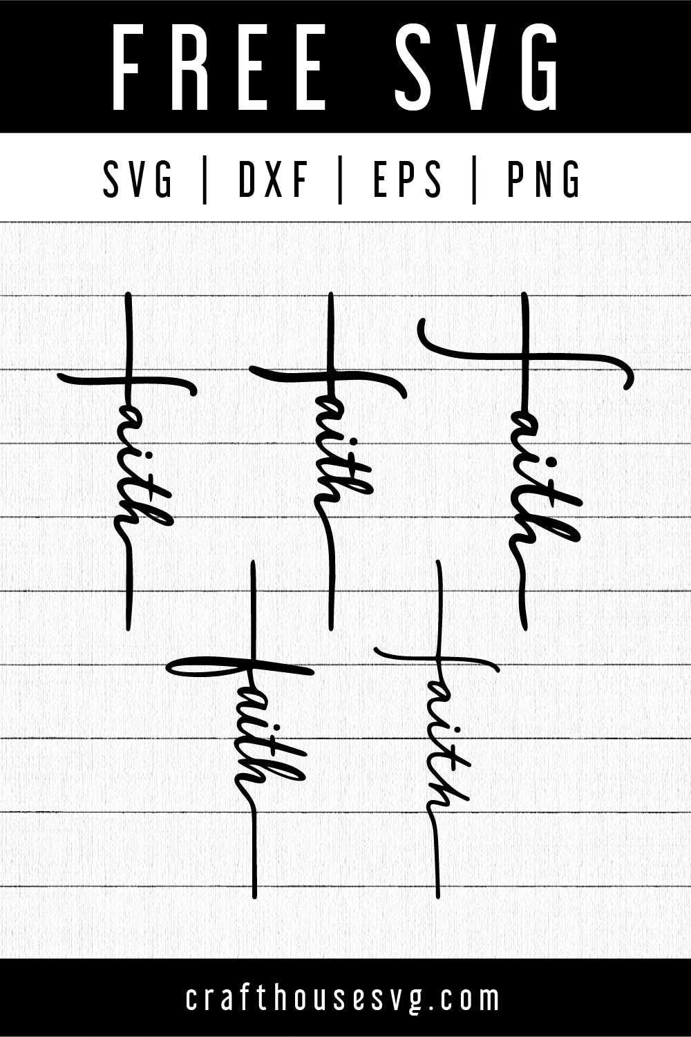 FREE Faith Cross SVG | FB158 - Craft House SVG