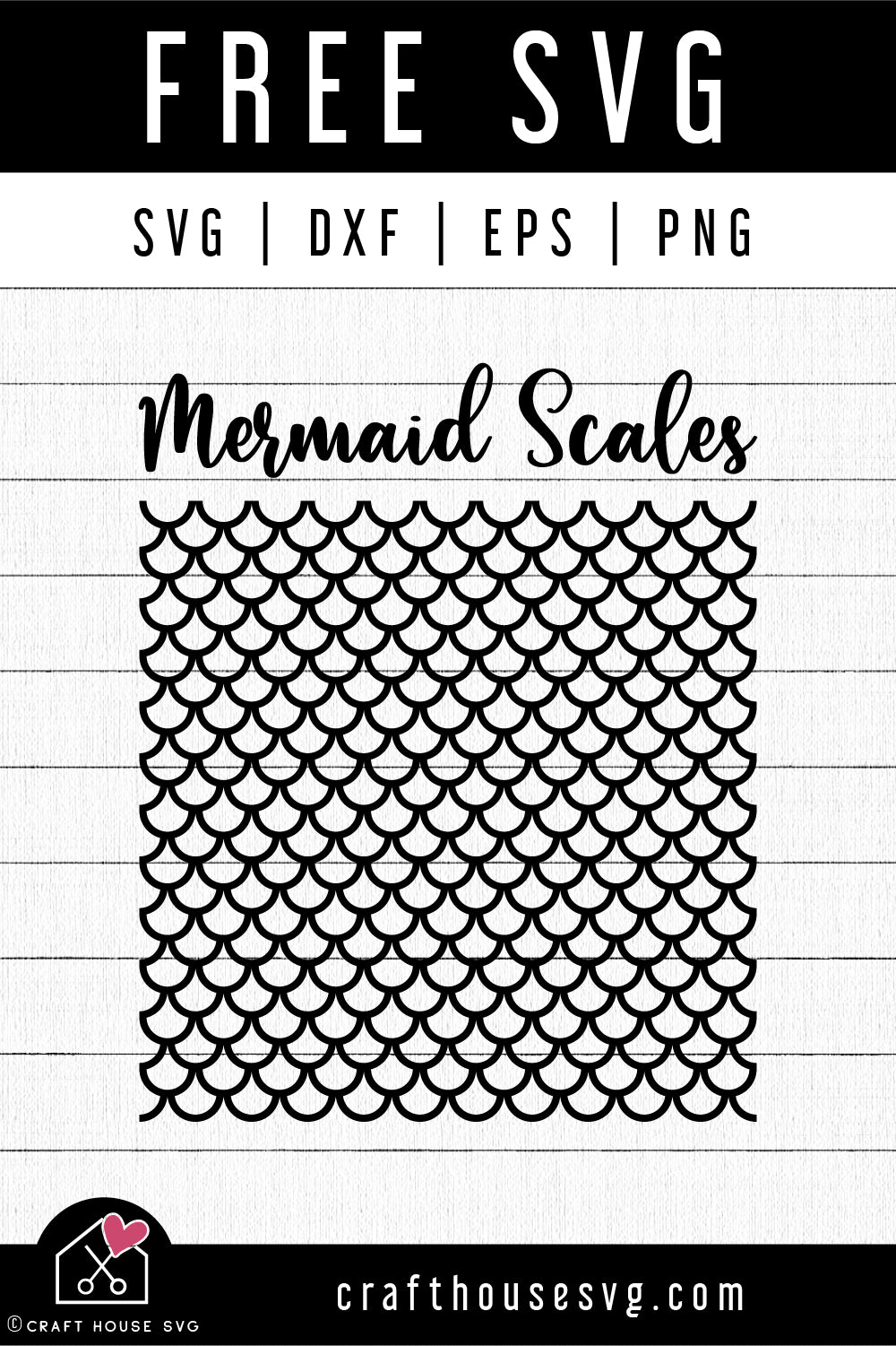 FREE Mermaid Scale SVG | FB241 - Craft House SVG