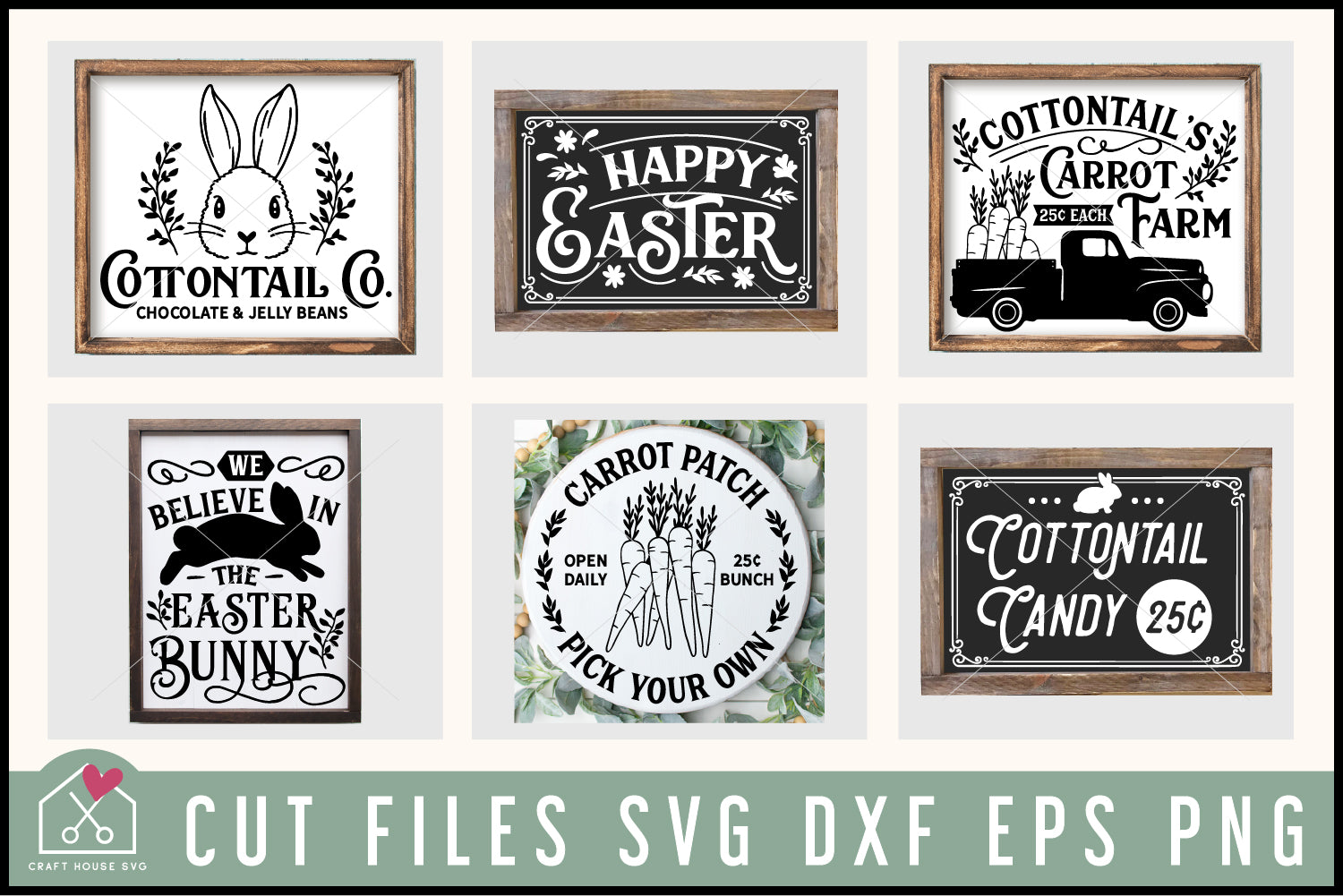 Vintage Easter Sign SVG Bundle