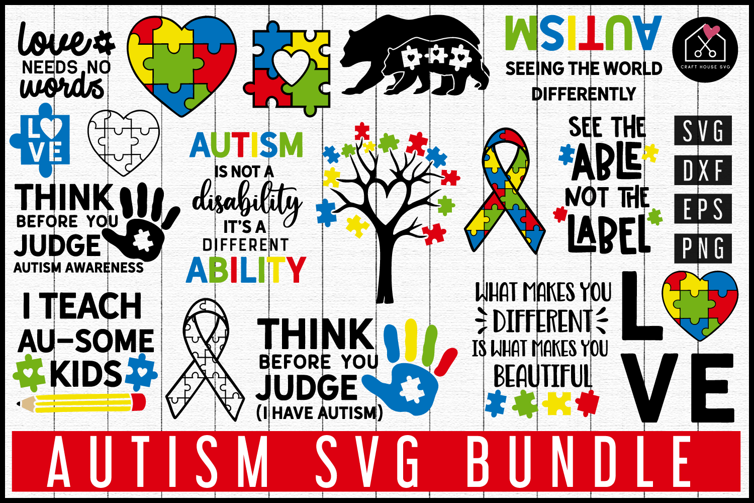 Autism SVG Bundle | MB84 Craft House SVG - SVG files for Cricut and Silhouette