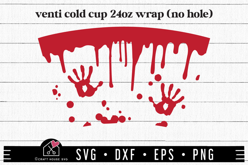 Blood Full Wrap Starbucks SVG,For Starbucks 24 oz Venti Cold Cup,Full Wrap  For Starbucks Cup,Halloween Blood Svg