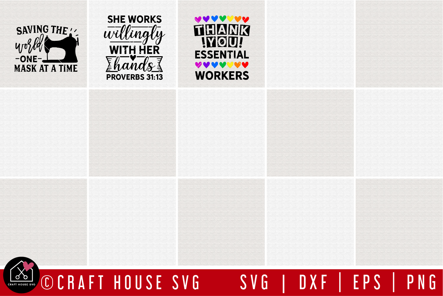Essential Employee SVG Bundle | MB77 Craft House SVG - SVG files for Cricut and Silhouette
