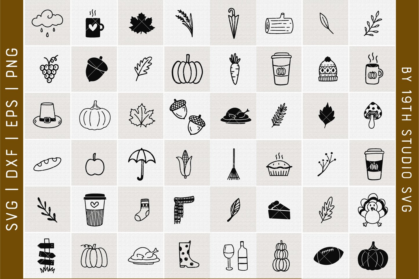 Fall Illustration Bundle | VB39 Craft House SVG - SVG files for Cricut and Silhouette
