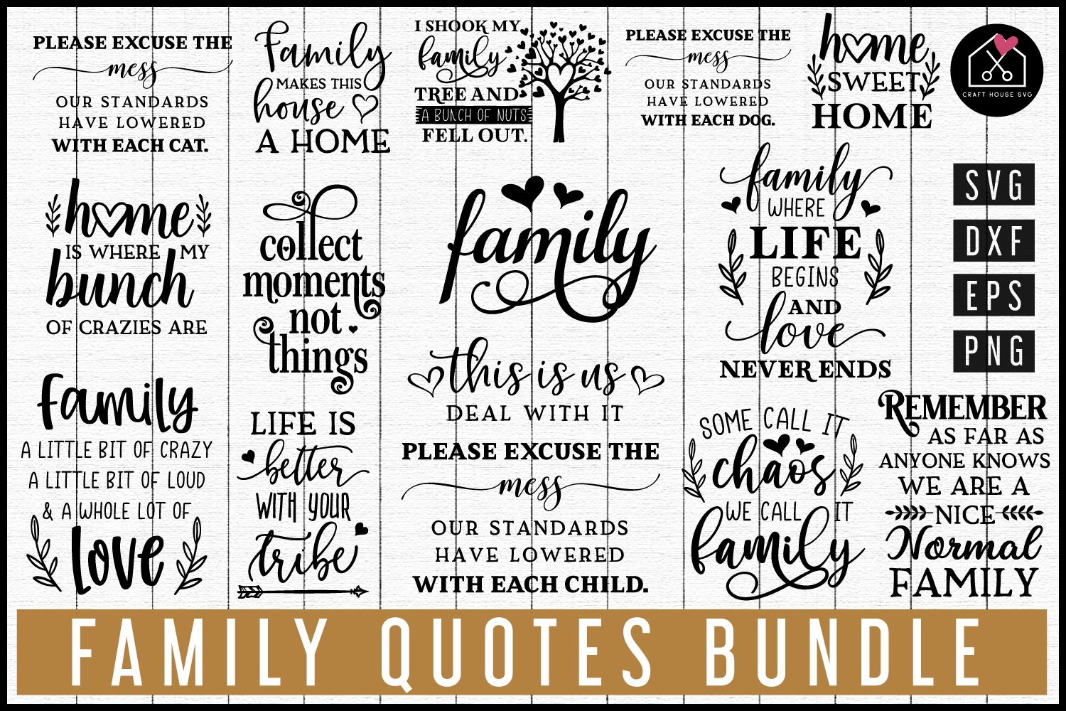 Family SVG Bundle | MB83 Craft House SVG - SVG files for Cricut and Silhouette