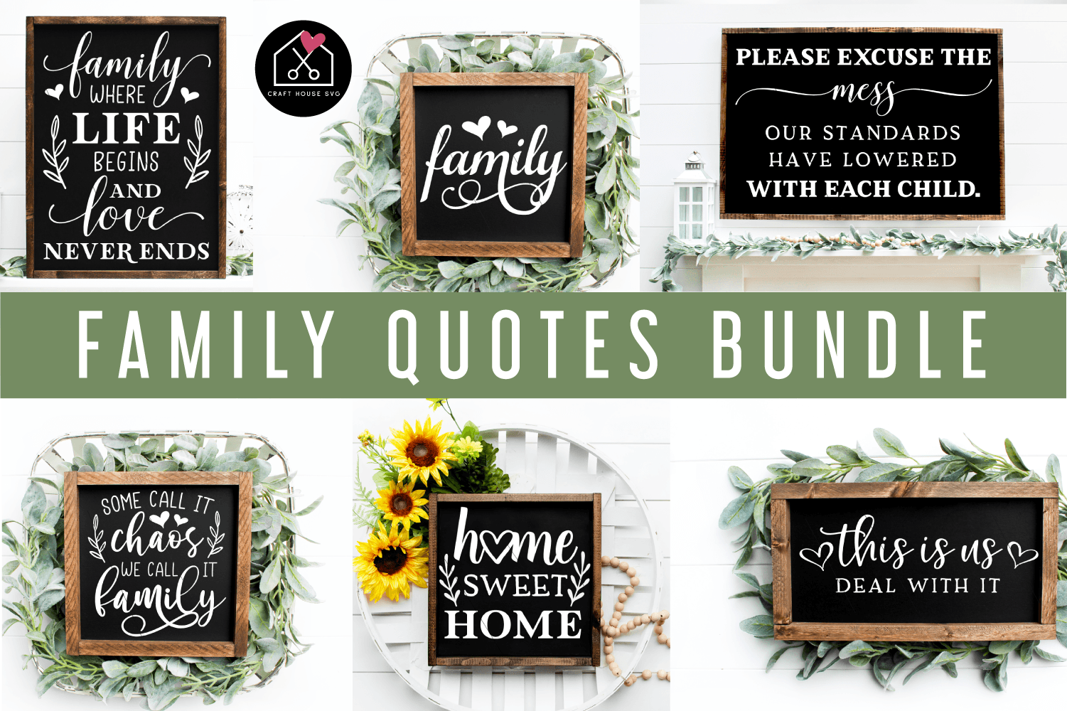 Family SVG Bundle | MB83 Craft House SVG - SVG files for Cricut and Silhouette