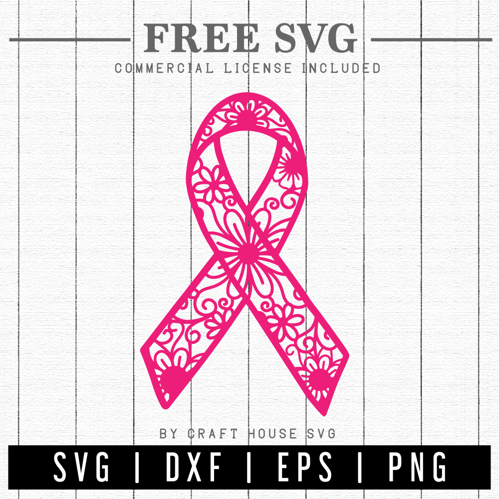 FREE Awareness ribbon mandala SVG | FB111 Craft House SVG - SVG files for Cricut and Silhouette