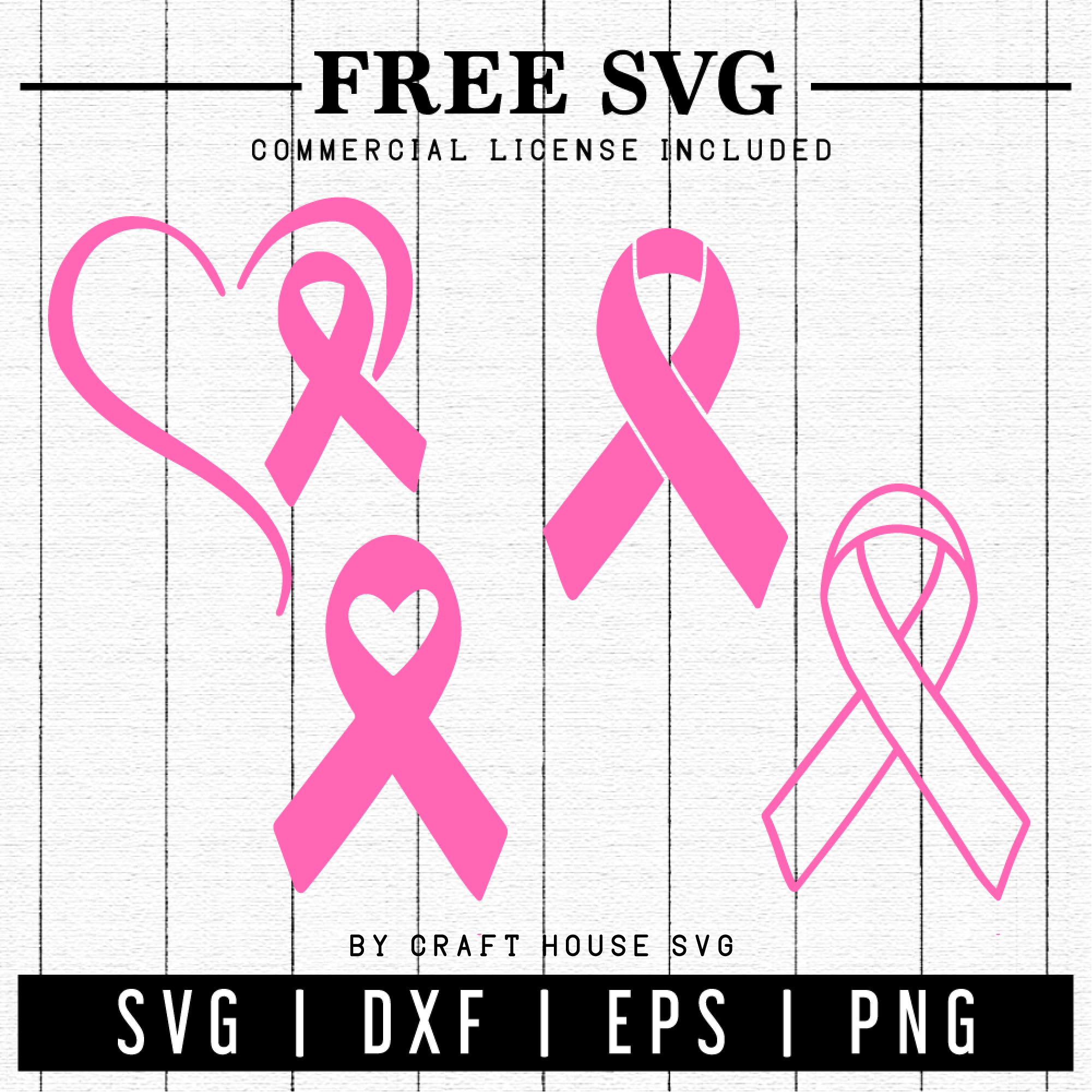 FREE | Breast Cancer Awareness Ribbons SVG | FB11 - Craft House SVG