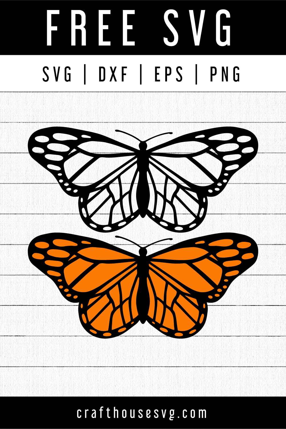 FREE Butterfly SVG | FB118 Craft House SVG - SVG files for Cricut and Silhouette