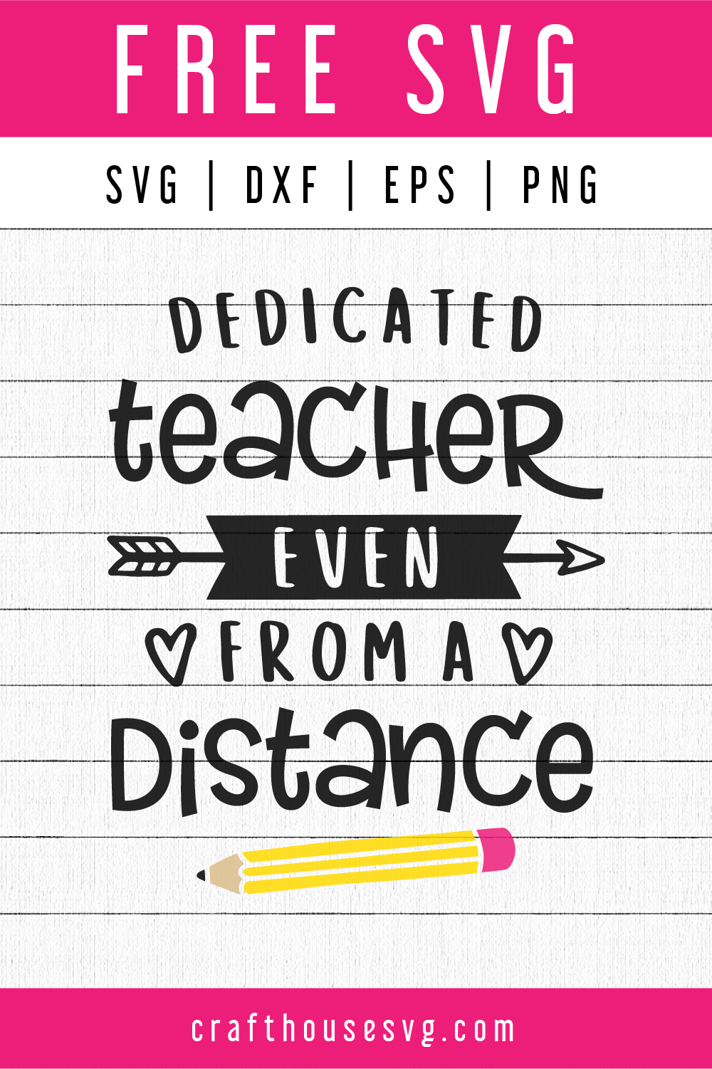FREE Dedicated teacher even from a distance SVG | FB88 Craft House SVG - SVG files for Cricut and Silhouette