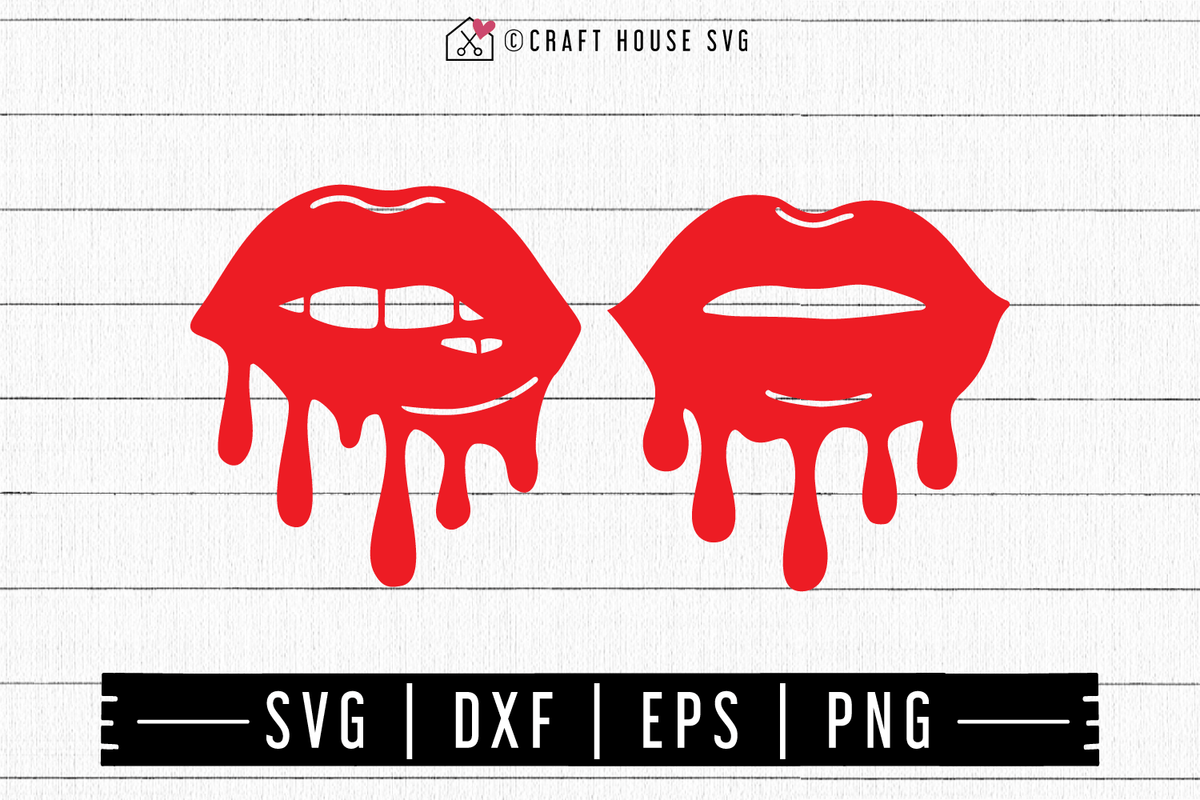 Birthday Drip SVG File, Dripping Lips SVG