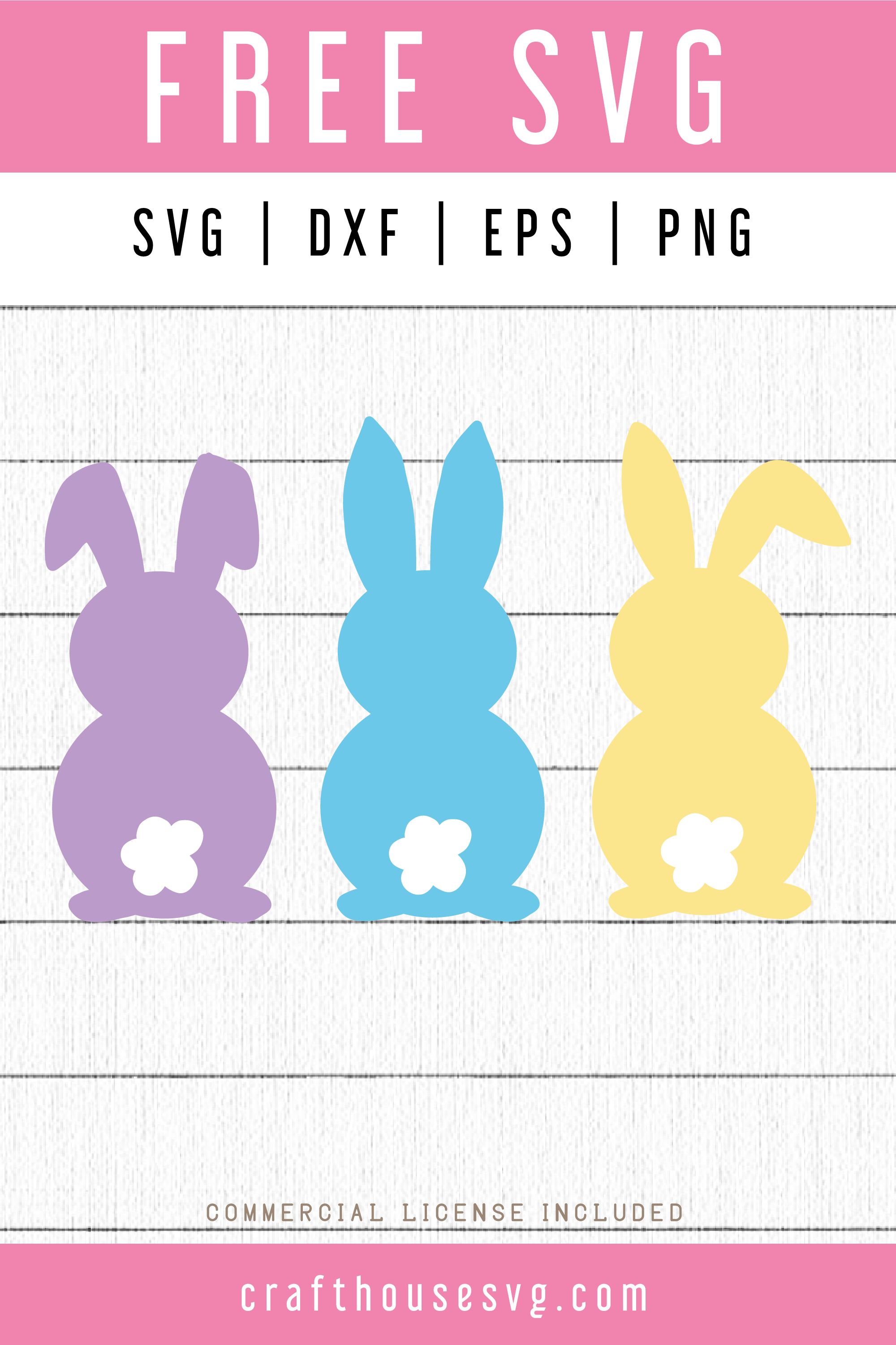 Free Easter Bunnies SVG | FB66 Craft House SVG - SVG files for Cricut and Silhouette