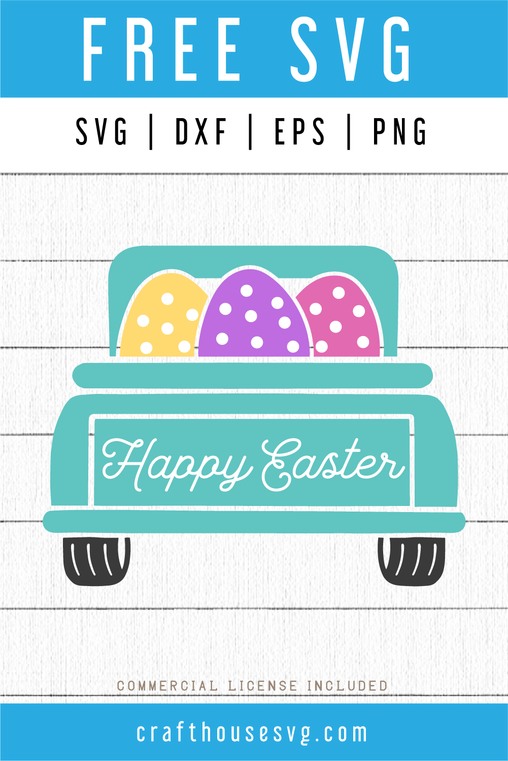 Free Easter Egg Truck SVG | FB65 Craft House SVG - SVG files for Cricut and Silhouette