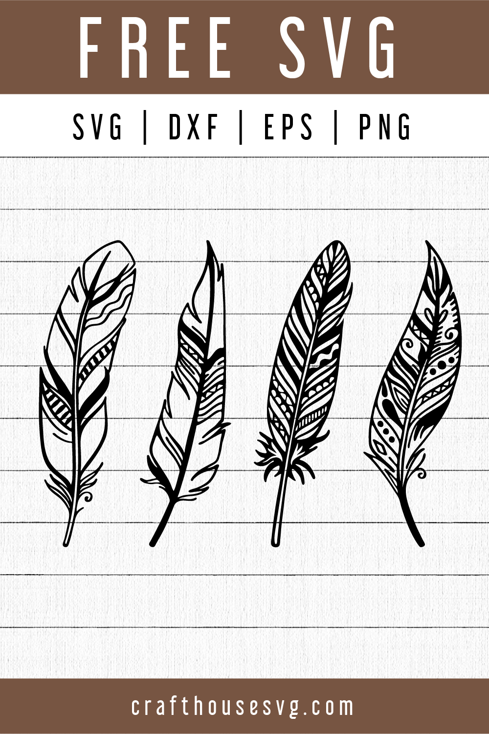 FREE Feather SVG | FB101 Craft House SVG - SVG files for Cricut and Silhouette