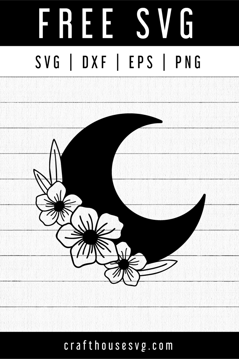 Free Moon and Stars SVG Cut File