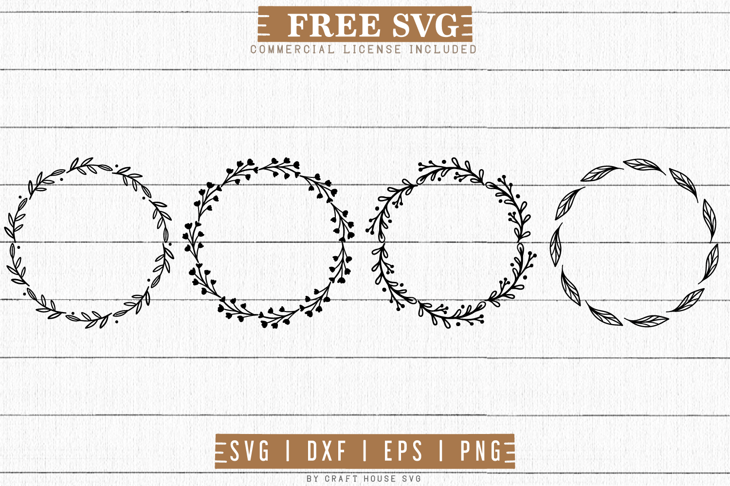 Free Floral wreaths SVG | FB68 Craft House SVG - SVG files for Cricut and Silhouette