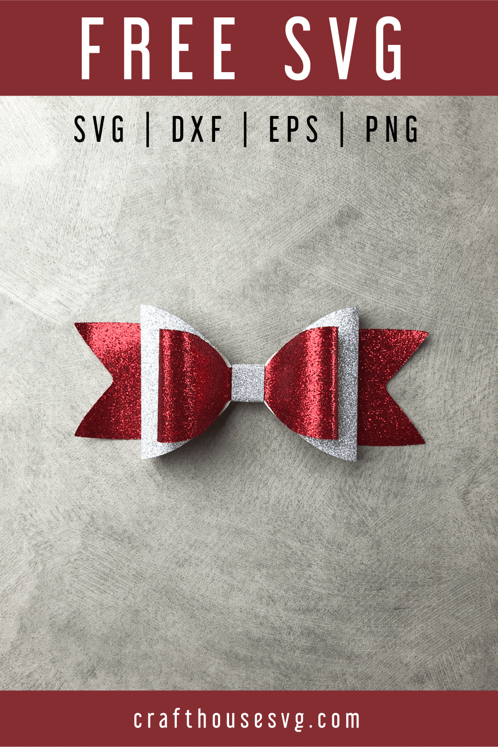 FREE Hair bow SVG | FB125 Craft House SVG - SVG files for Cricut and Silhouette