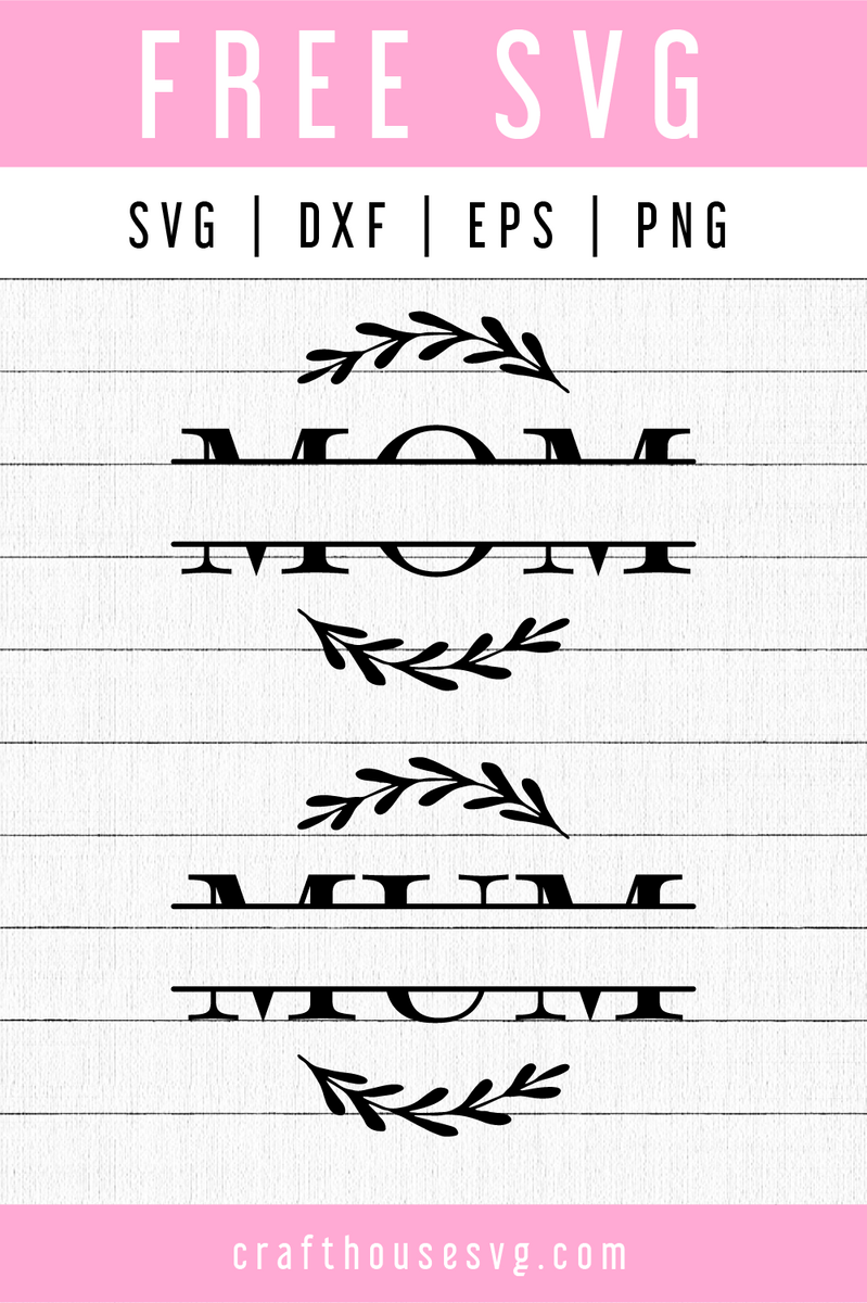 FREE Floral Split Monogram SVG cut file - Craft House SVG