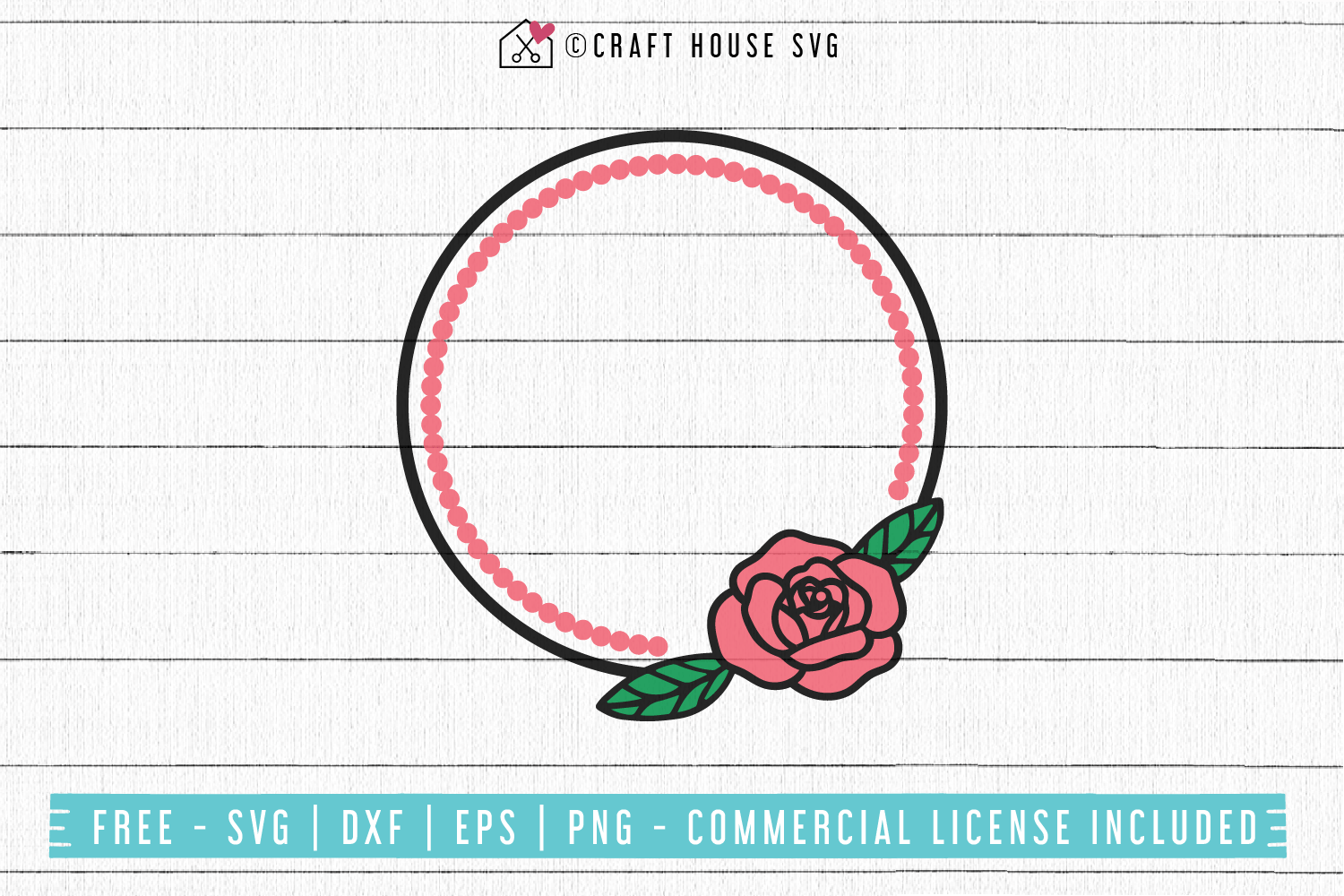 Free Rose Monogram SVG | FB80 Craft House SVG - SVG files for Cricut and Silhouette