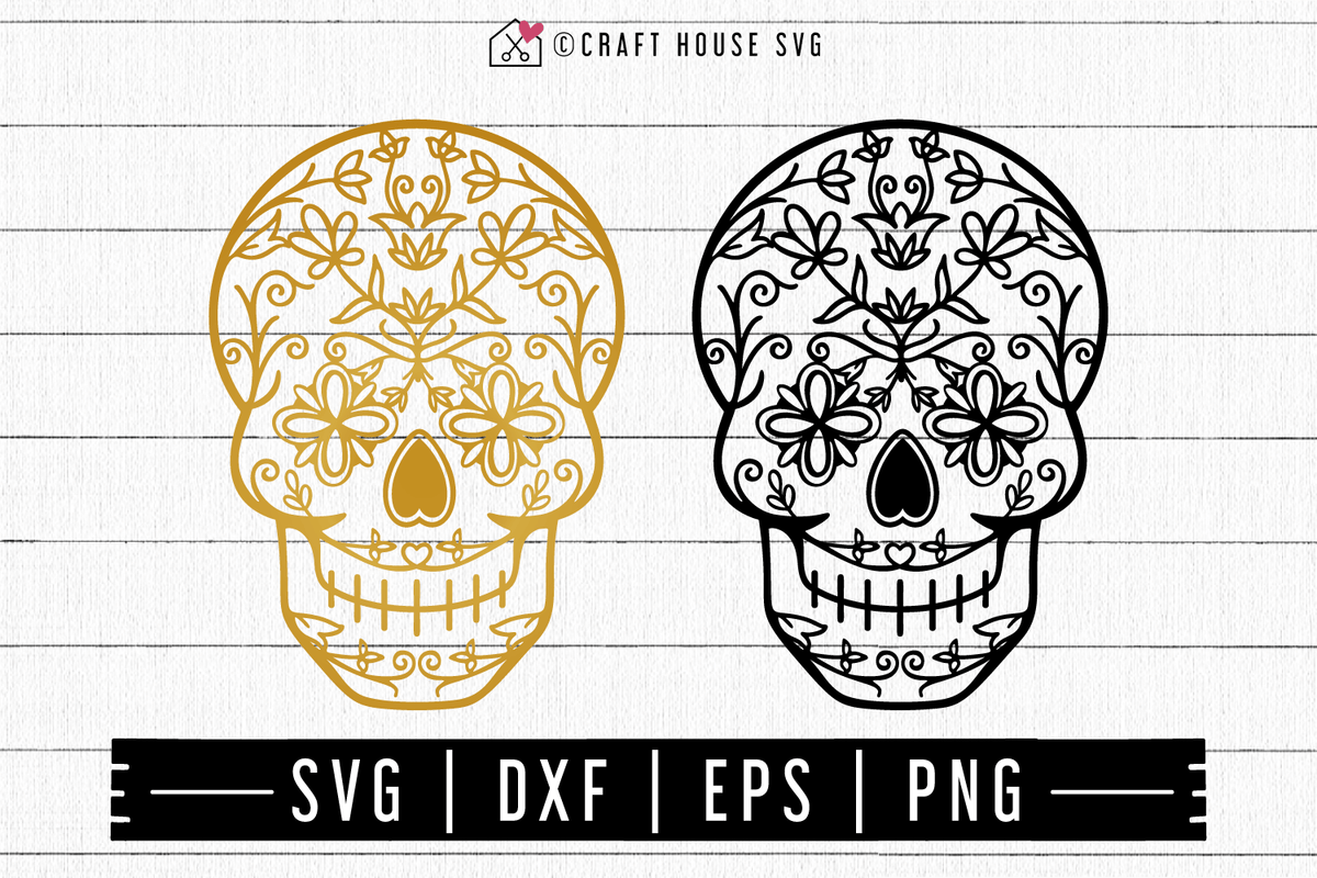 Flower Skull Zentangle Boho Mandala, Svg Png Dxf Eps Cricut - free svg  files for cricut