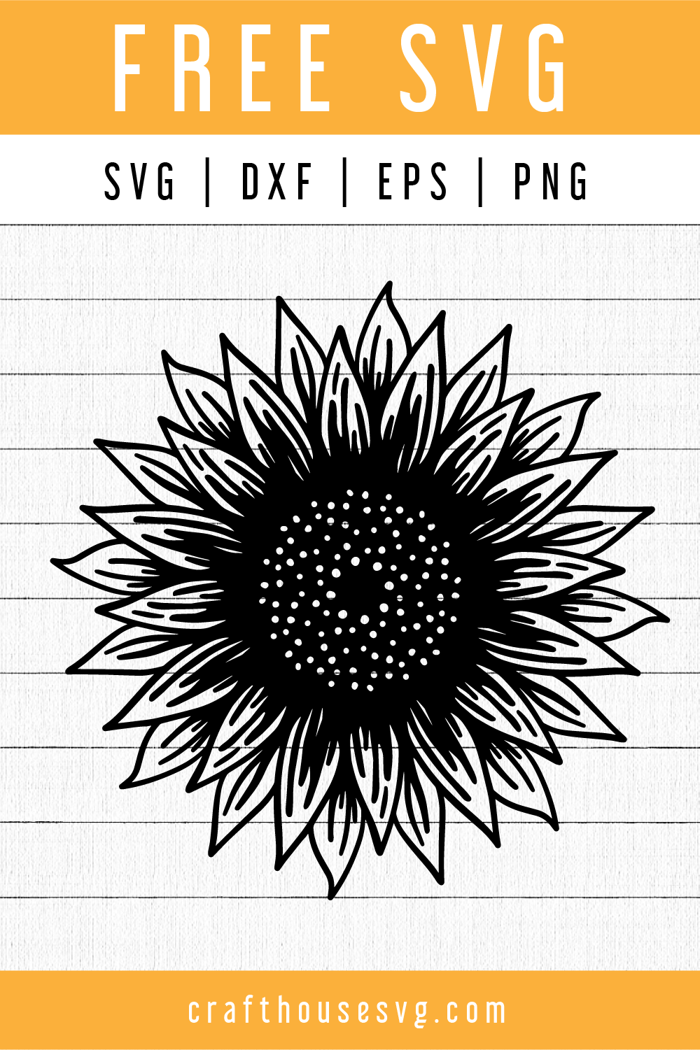 FREE Sunflower SVG | FB100 Craft House SVG - SVG files for Cricut and Silhouette