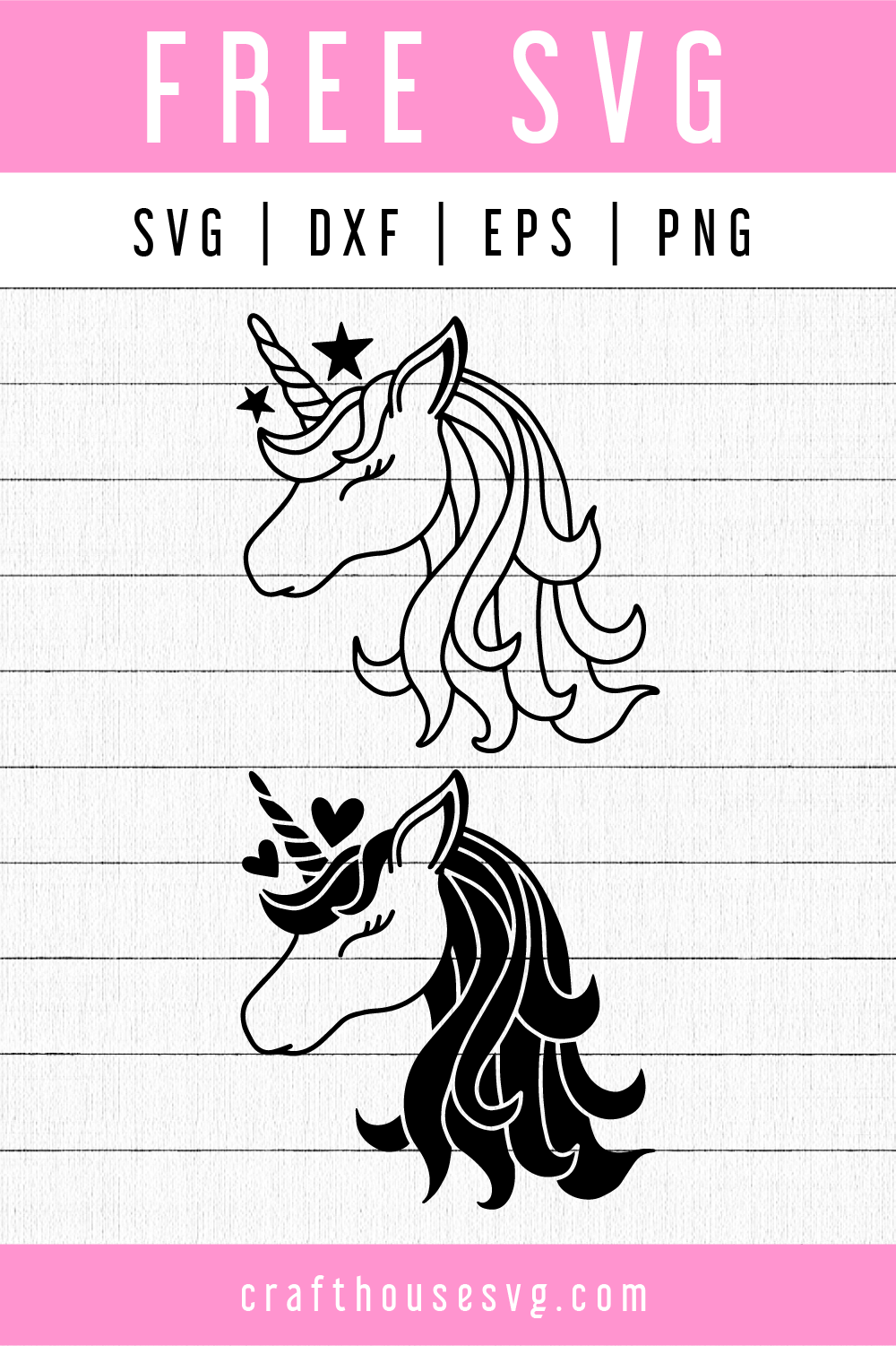 FREE Unicorn SVG | FB94 Craft House SVG - SVG files for Cricut and Silhouette