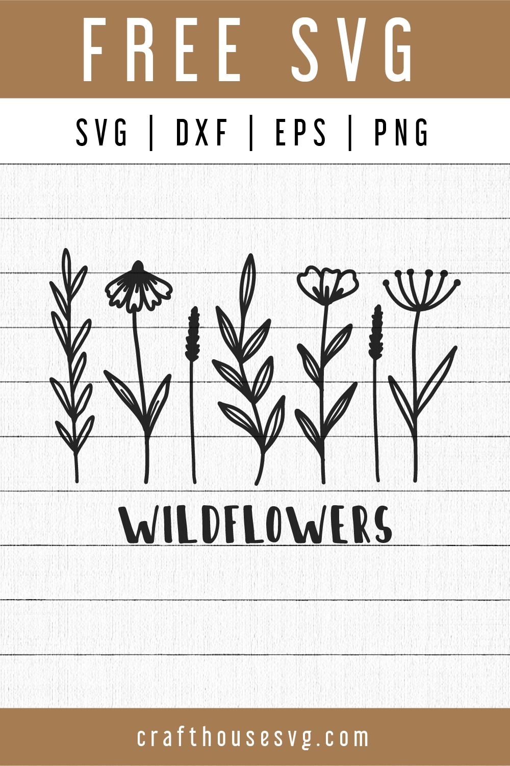 FREE Wildflowers SVG | FB87 Craft House SVG - SVG files for Cricut and Silhouette