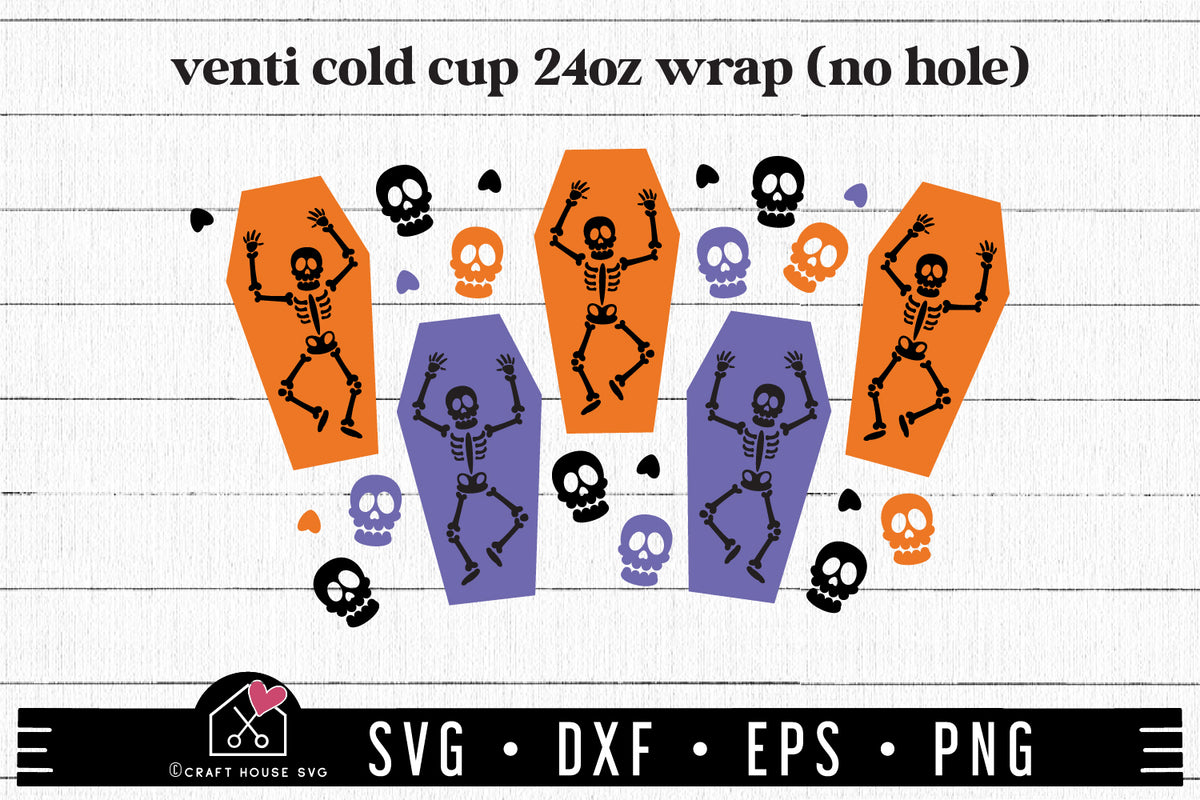 24 fl oz cold cup wrap SVG Halloween cold cup wrap SVG - Craft House SVG