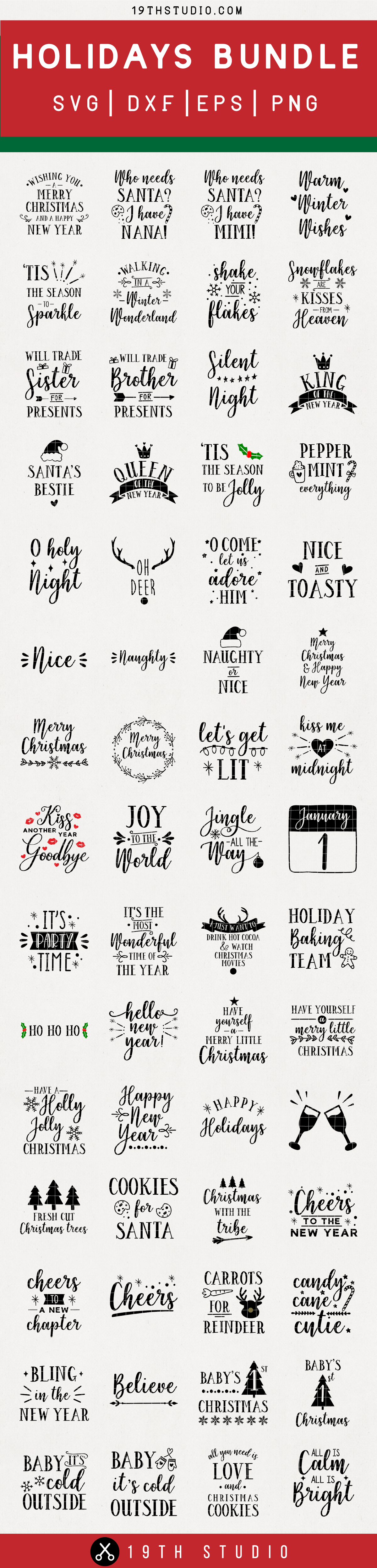 Mega Holidays SVG Bundle - M21 Craft House SVG - SVG files for Cricut and Silhouette