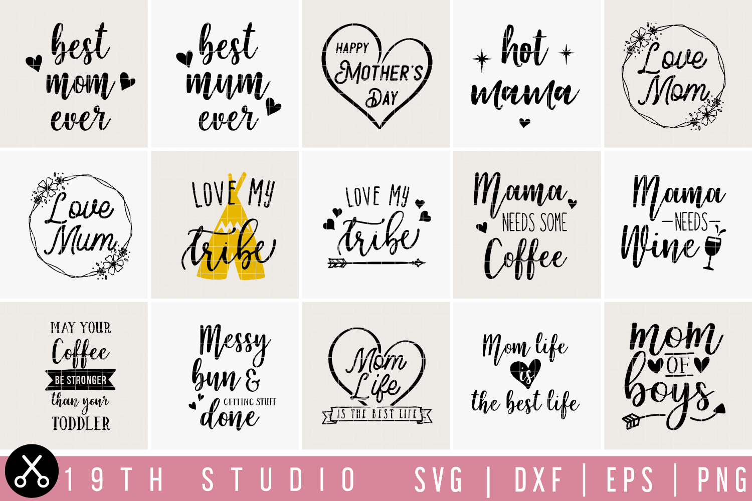 Mom | Mum SVG bundle | M23 Craft House SVG - SVG files for Cricut and Silhouette