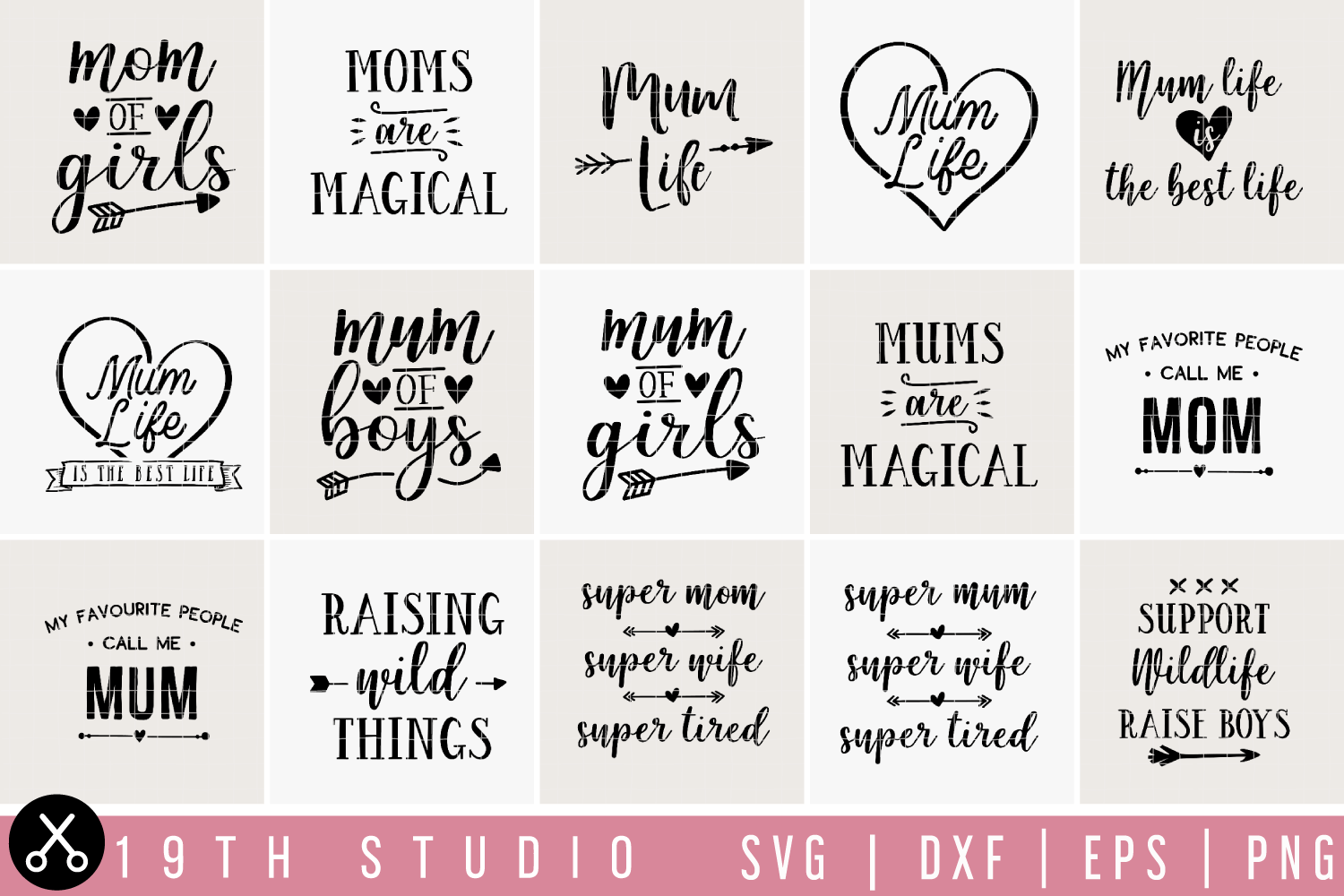 Mom | Mum SVG bundle | M23 Craft House SVG - SVG files for Cricut and Silhouette