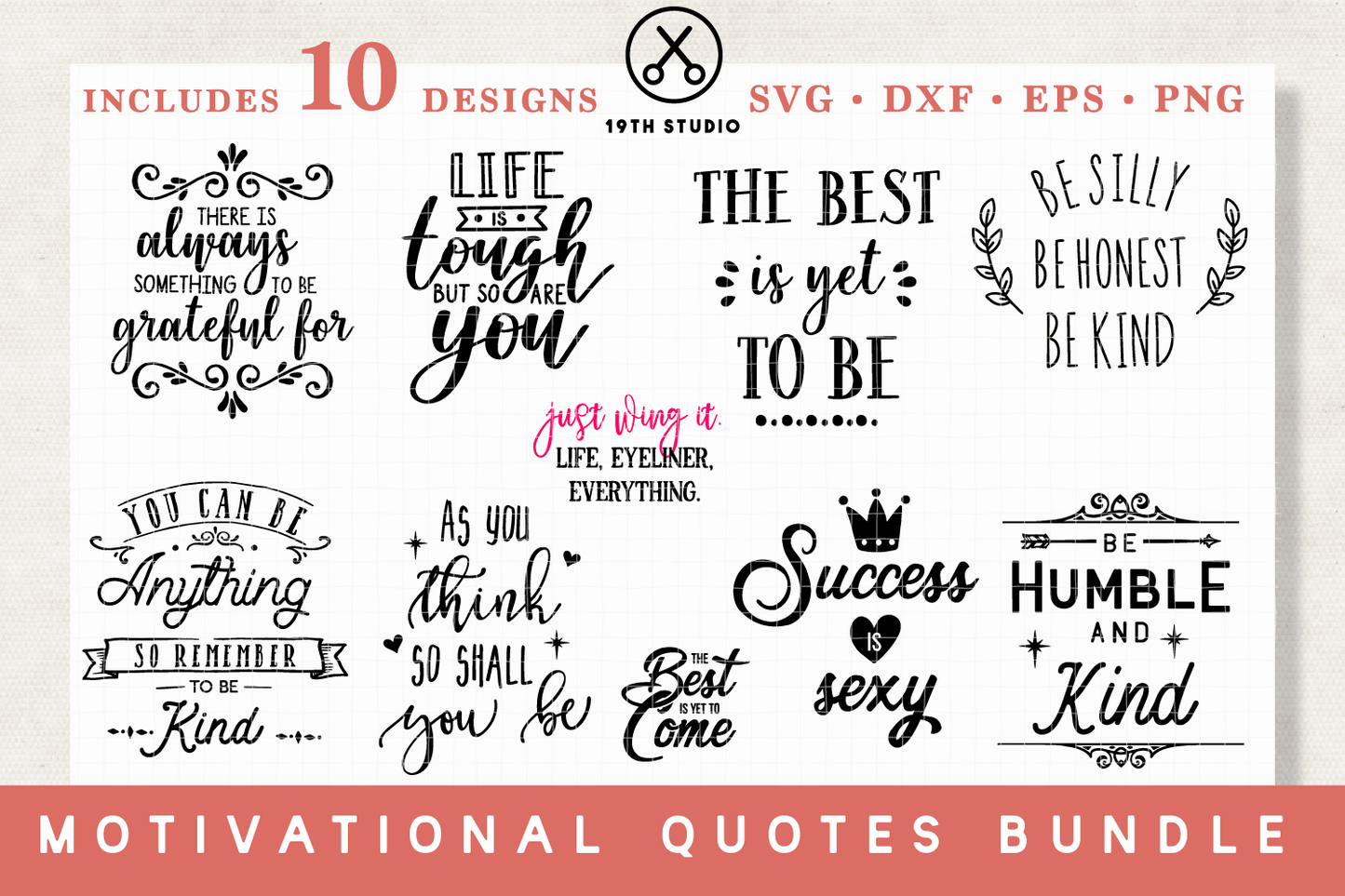 Motivational SVG Bundle - M16 Craft House SVG - SVG files for Cricut and Silhouette